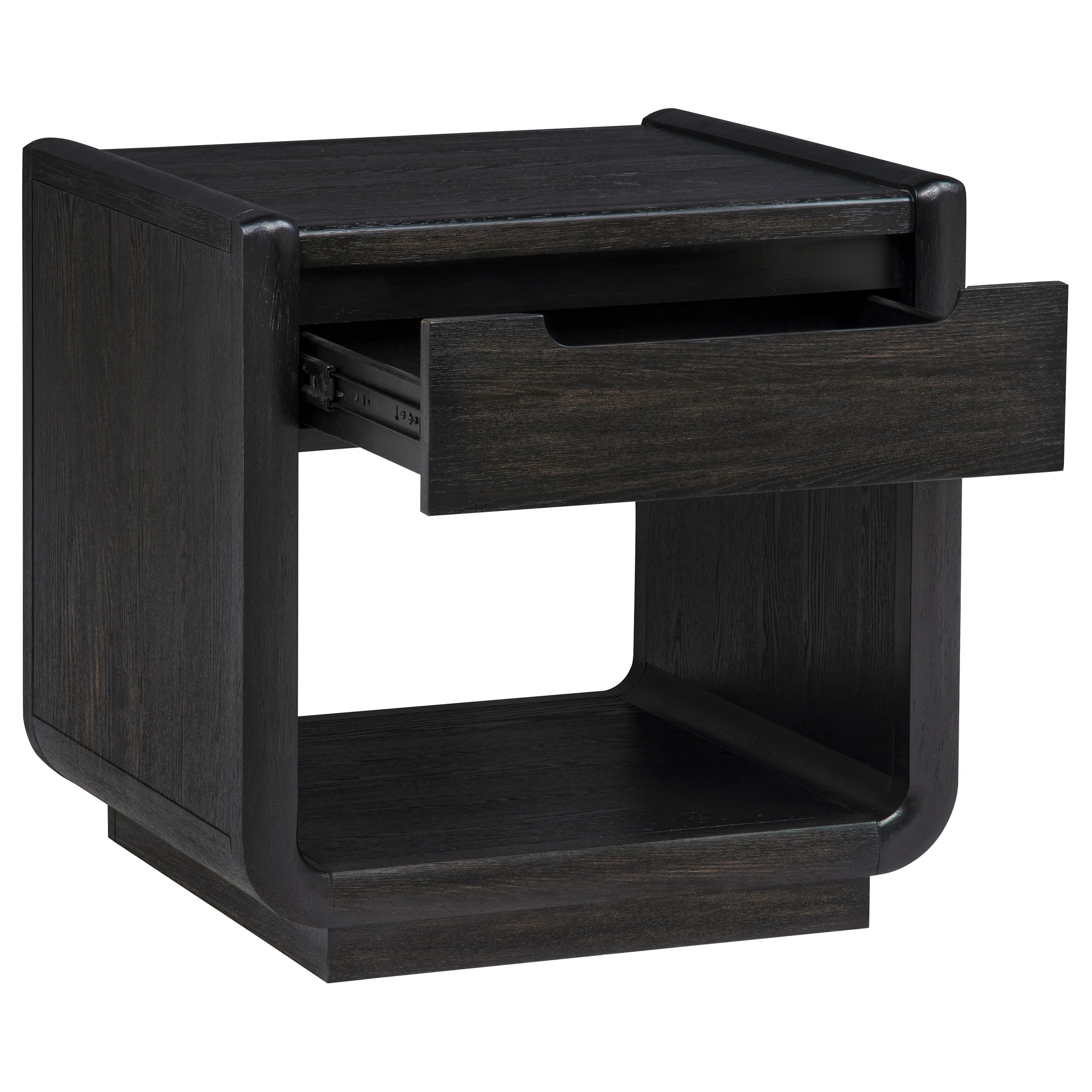 Leandro 2-Piece Wood Coffee and End Table Set Burnished Black - Image 2