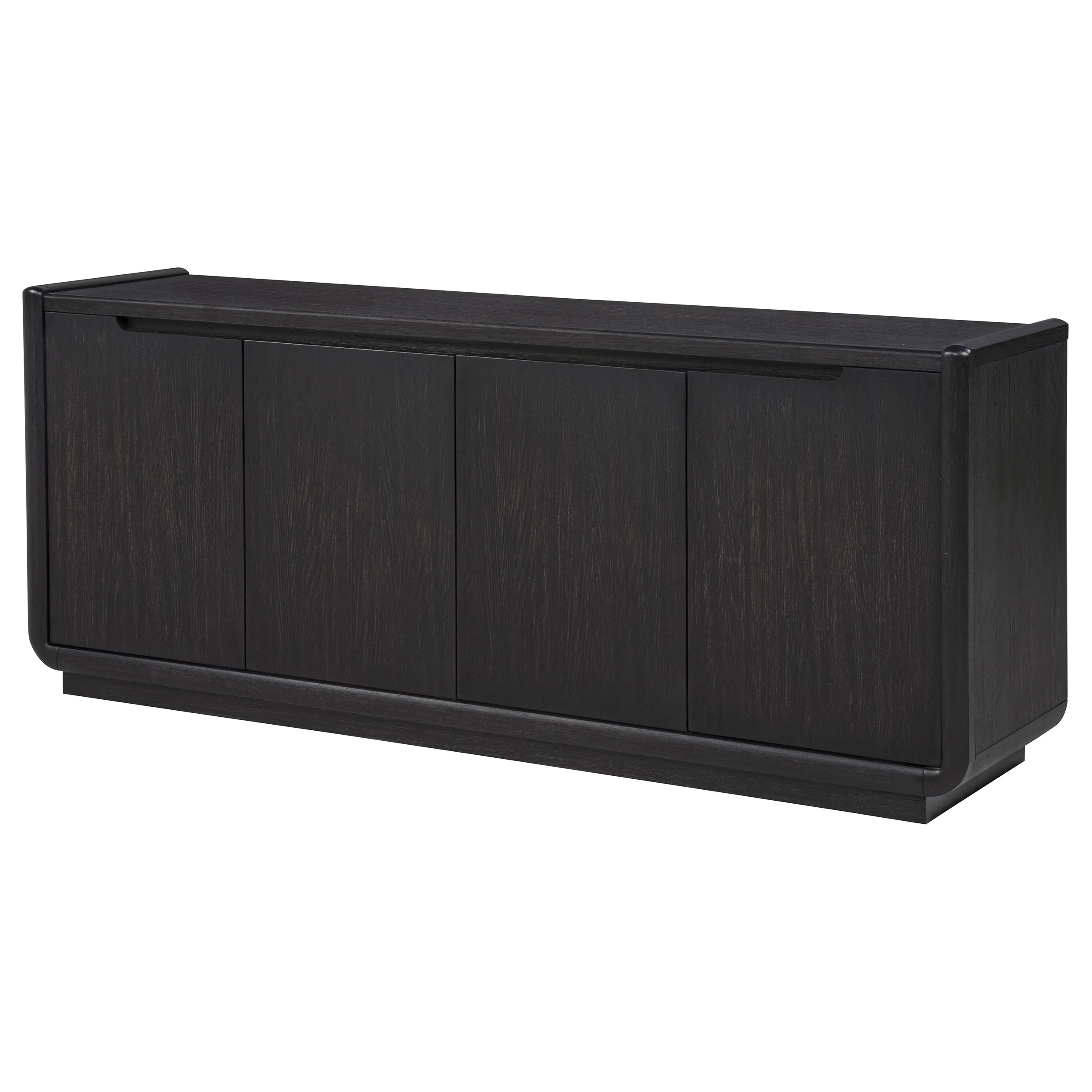 Leandro 72-Inch 4-Door TV Stand - Burnished Black - Image 5