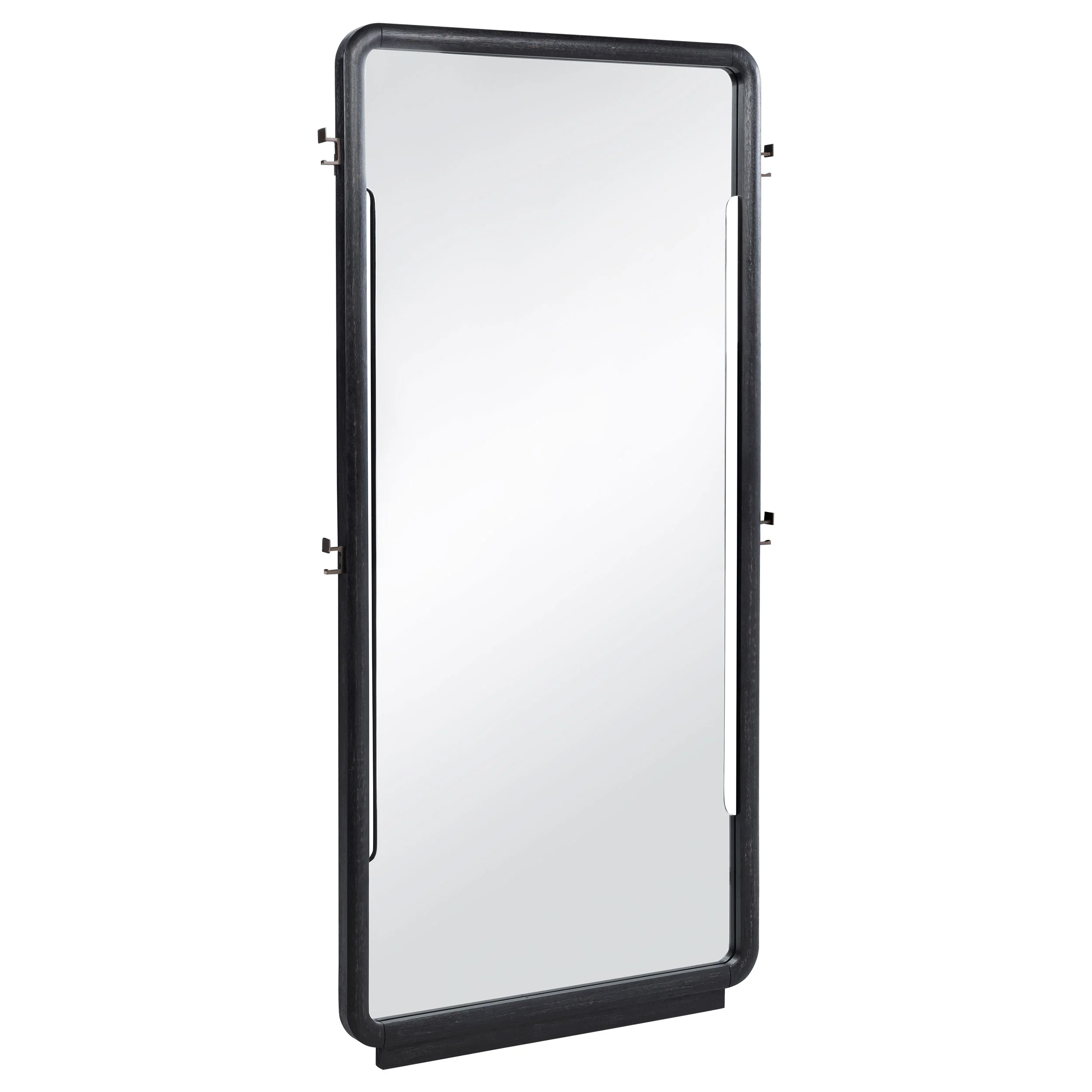 Leandro 76-Inch Full Length Floor Mirror, Burnished Black