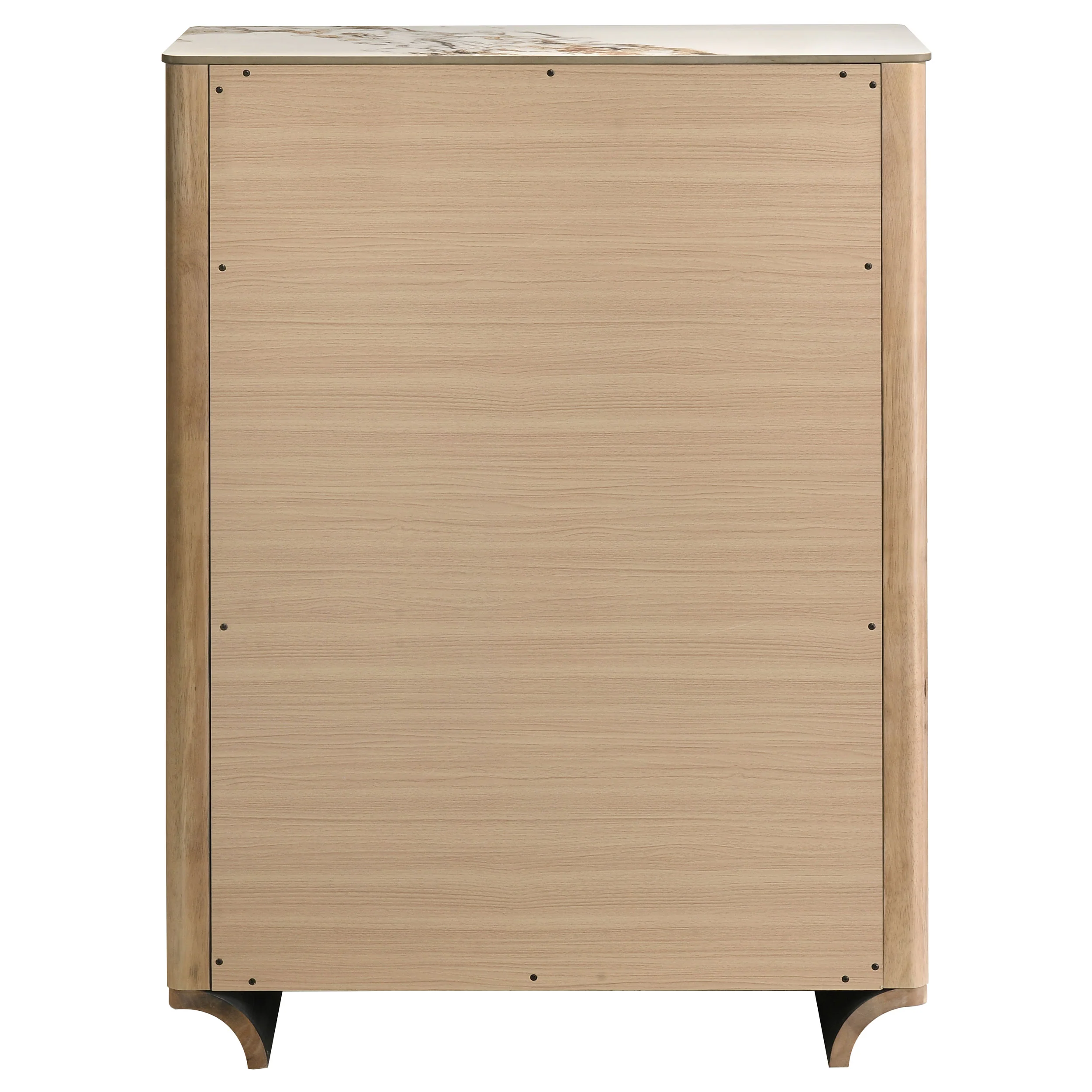 Leanne 5-Drawer Chest with Sintered Stone Top, Light Oak - Image 6