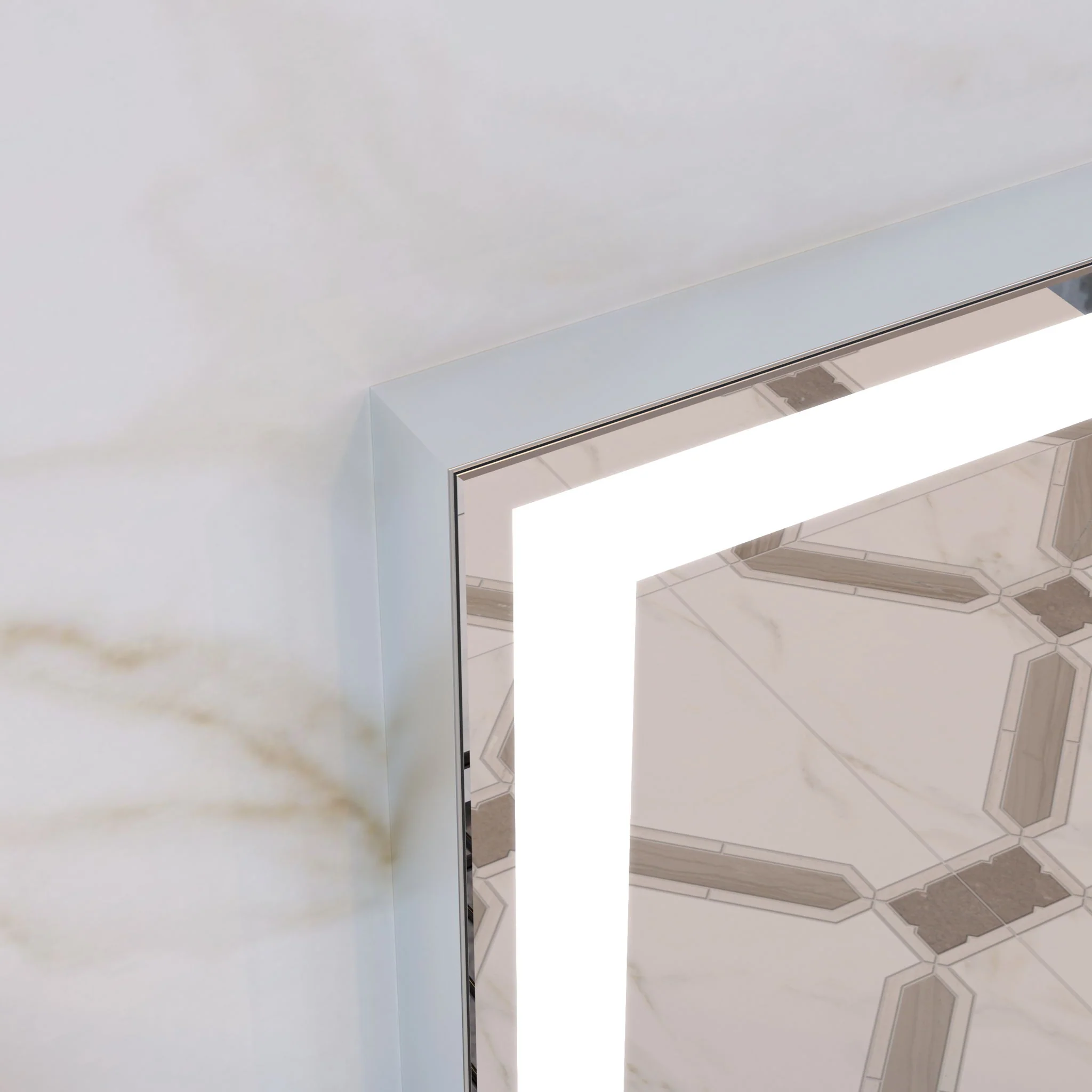LED Bathroom Vanity Mirror Wall Mounted Adjustable / Warm / Natural Lights Anti-Fog Touch Switch With Memory Modern Smart Large Bathroom Mirrors - Image 8