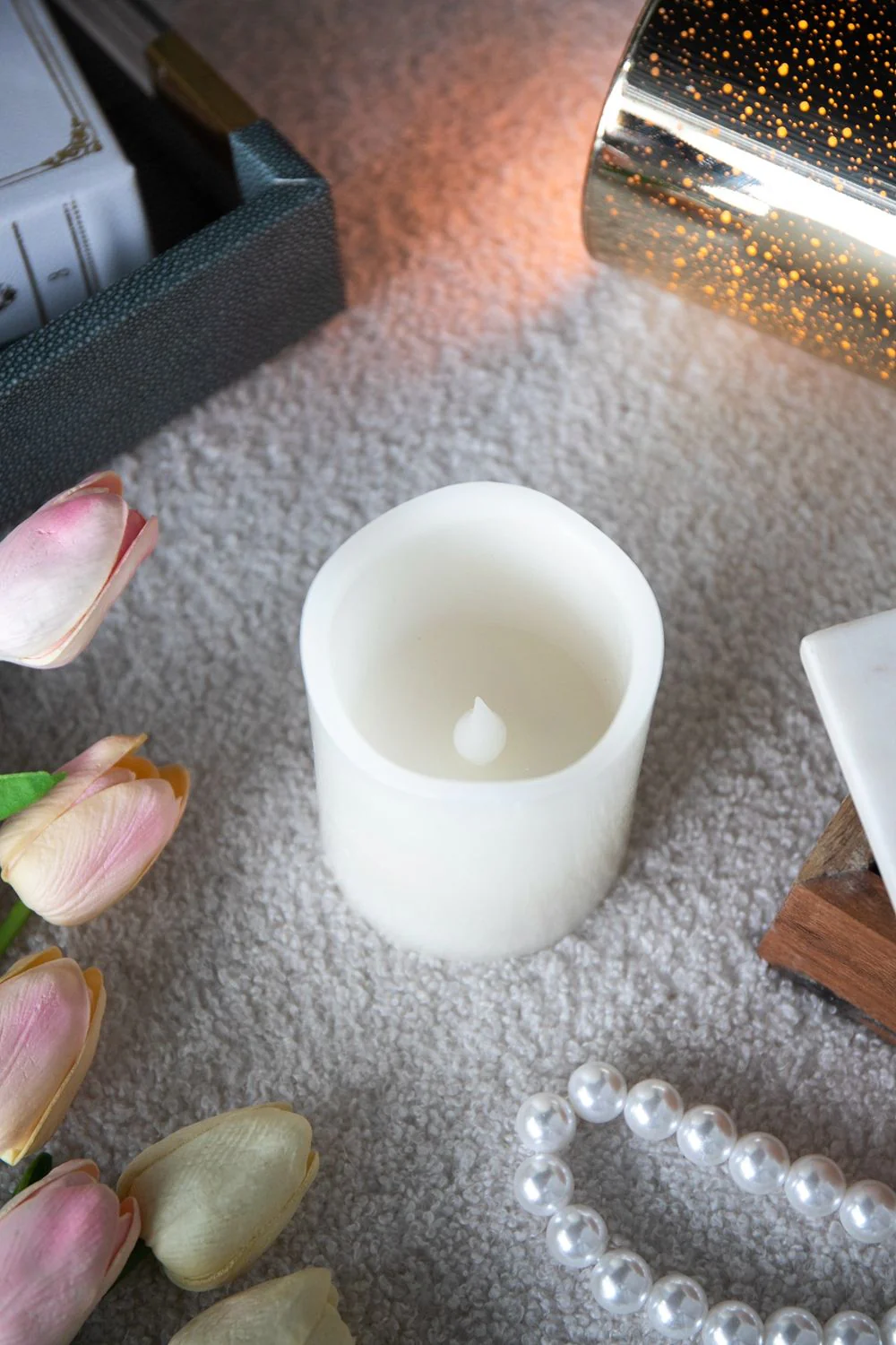 LED Candles With Remote Timer (Set of 3) - Ivory - Image 2
