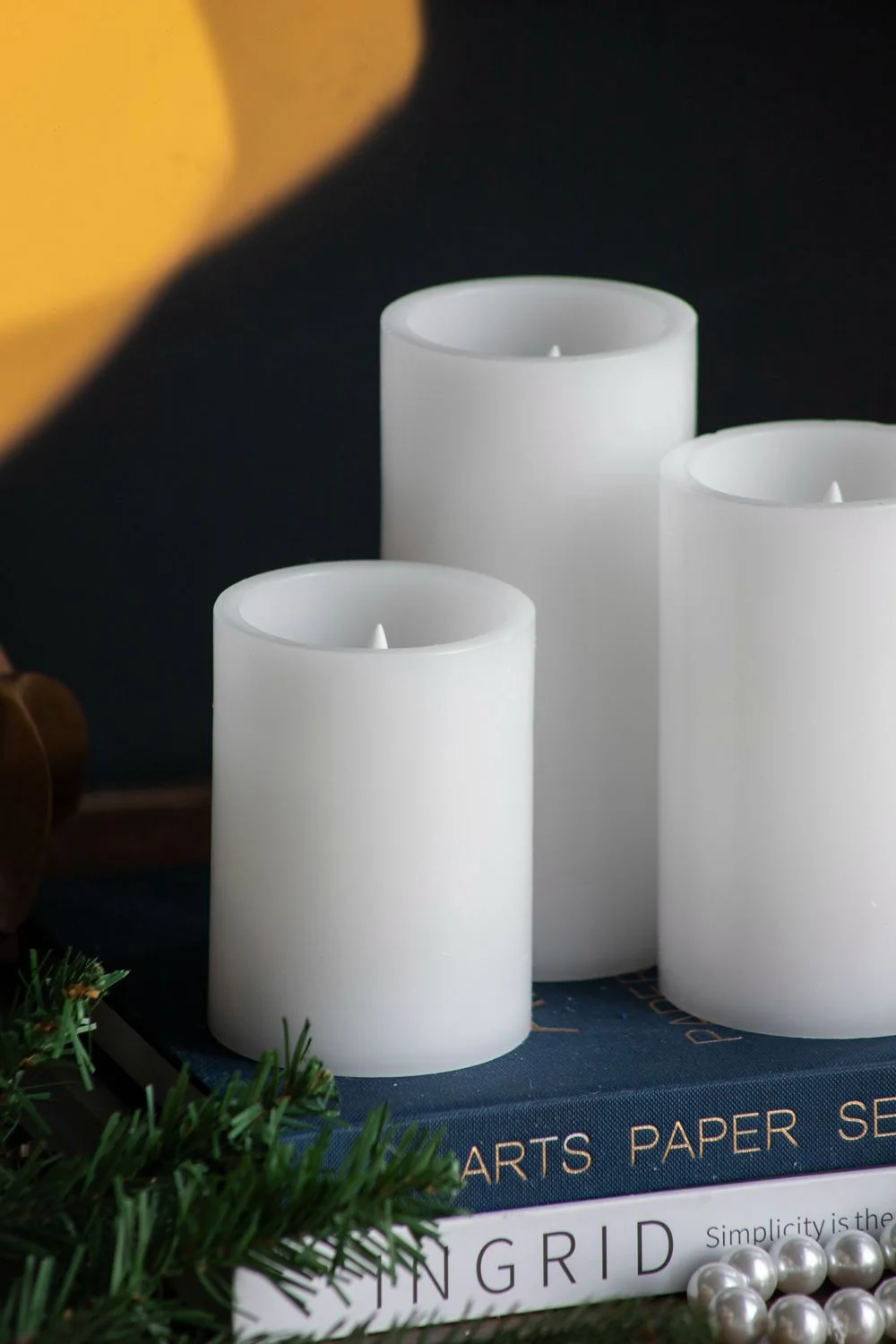 LED Candles With Remote Timer (Set of 3) - White - Image 5