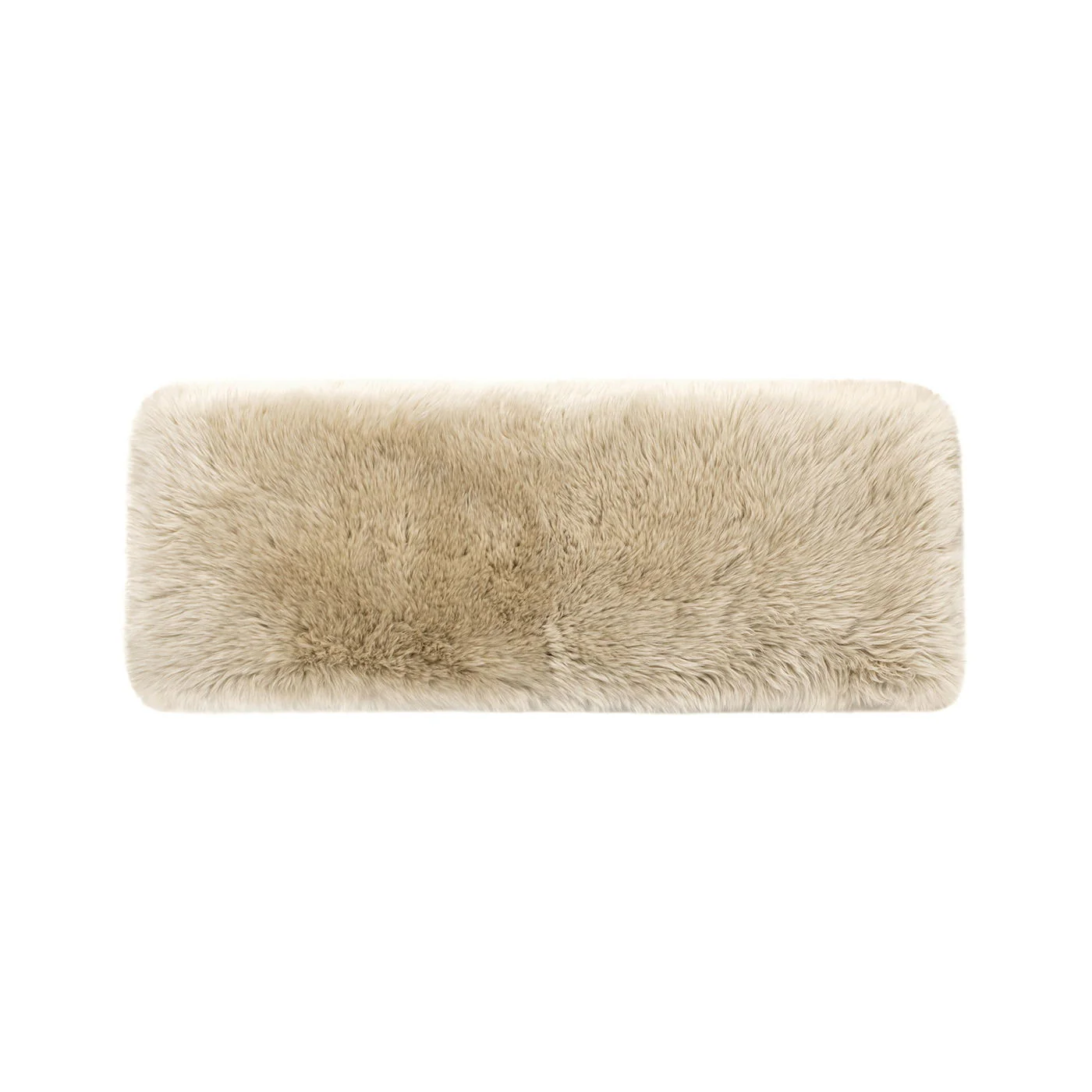 Leda - Sheepskin Fur Rectangular Accent Bench - Natural Blonde - Image 6