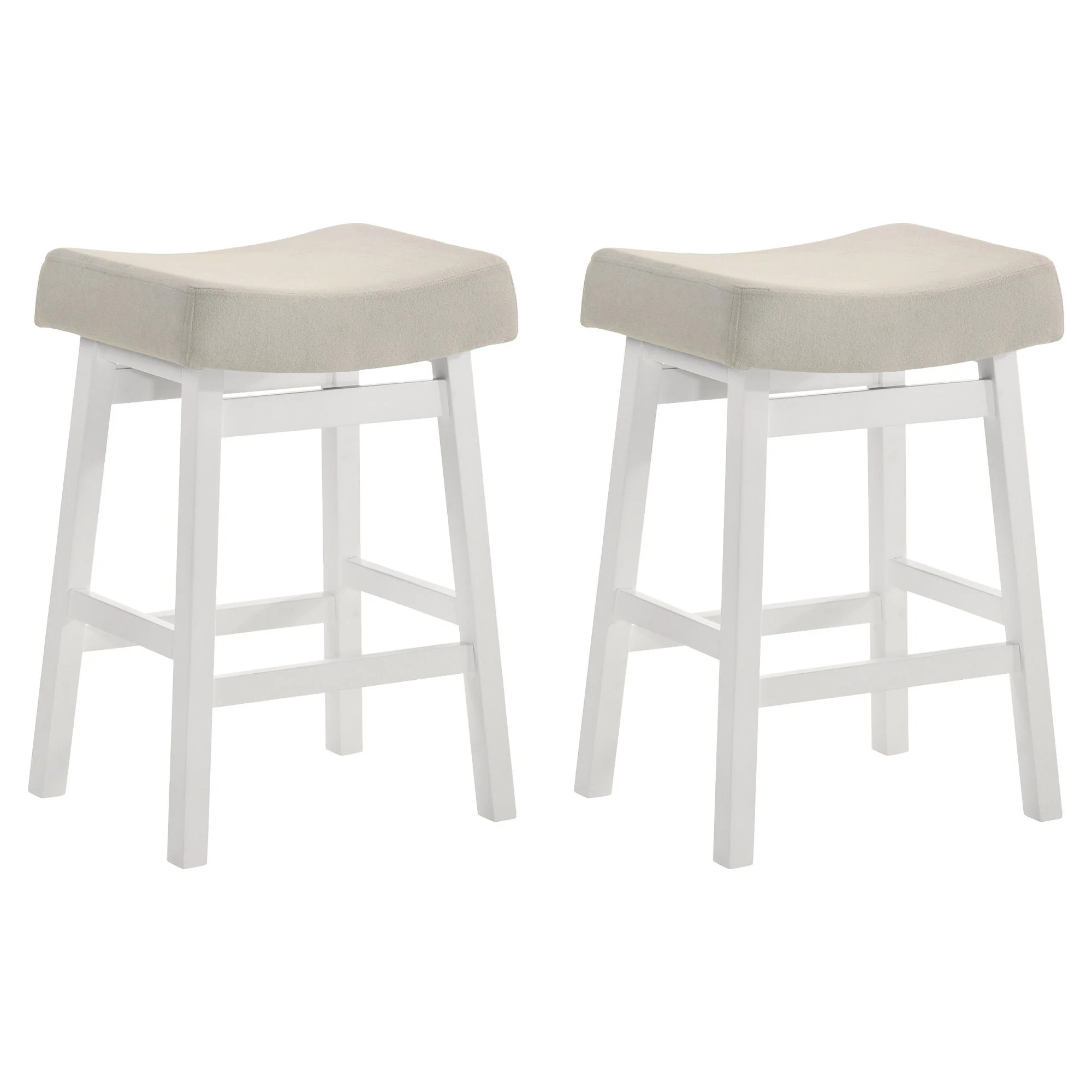 Lenon - Modern Farmhouse Wood Counter Height Kitchen Bar Stool - Image 7