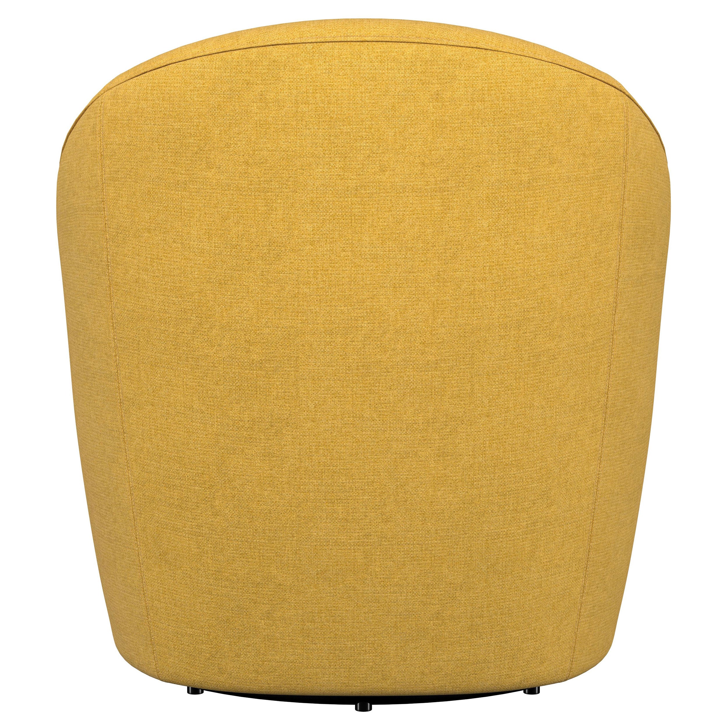 Leon Upholstered Barrel Accent Swivel Chair Mustard Yellow - Image 10