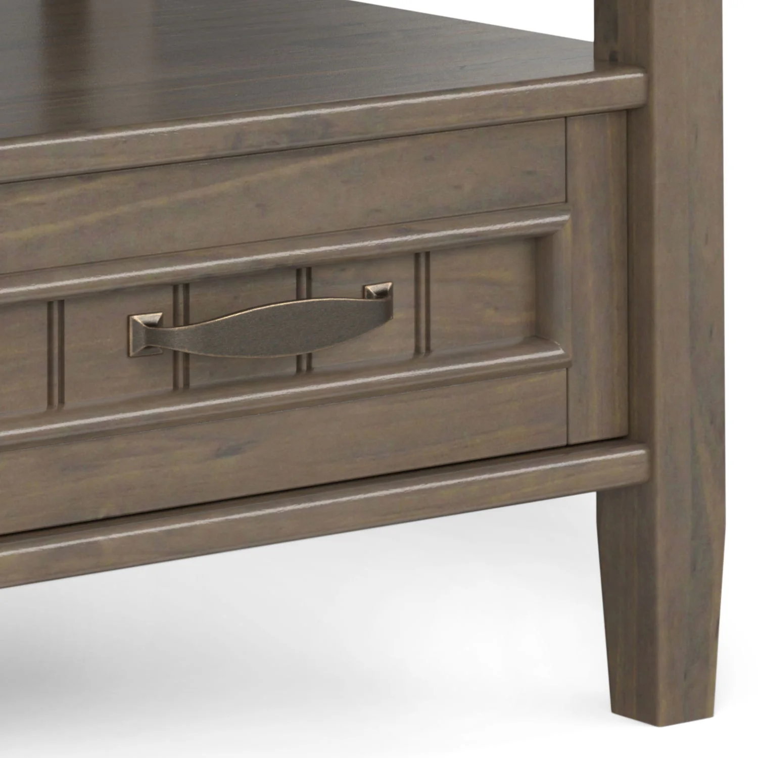 Lev - End Table With Bottom Drawer - Smoky Brown - Image 9