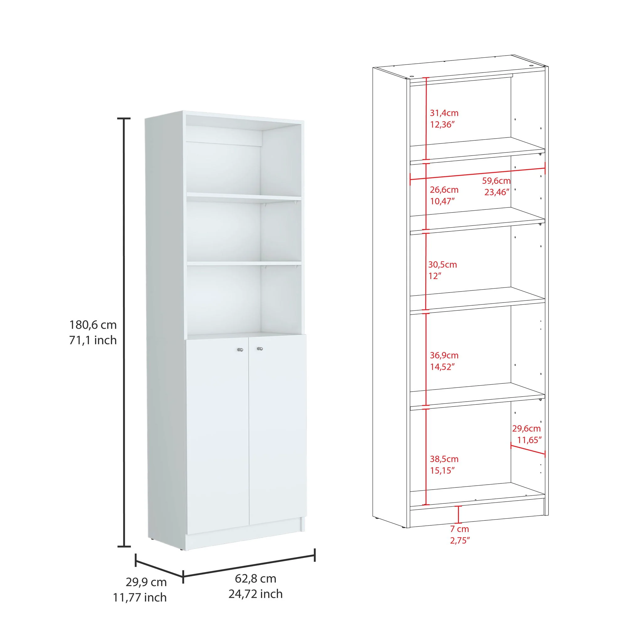 Levan - 3 Piece Living Room Set With 3 Bookcases - Image 9