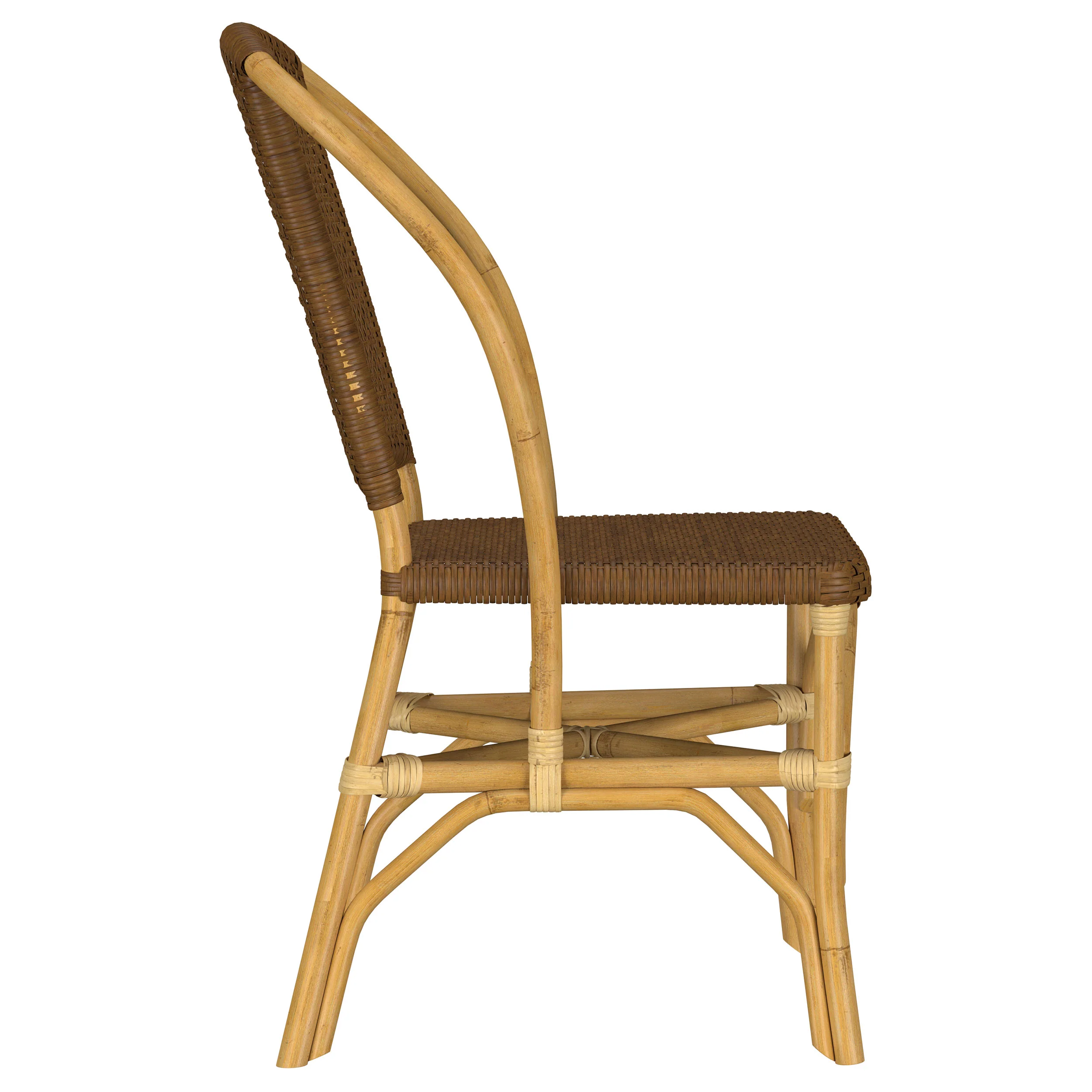 Lexley Woven Rattan Dining Side Chair Brown (Set of 2) - Image 10