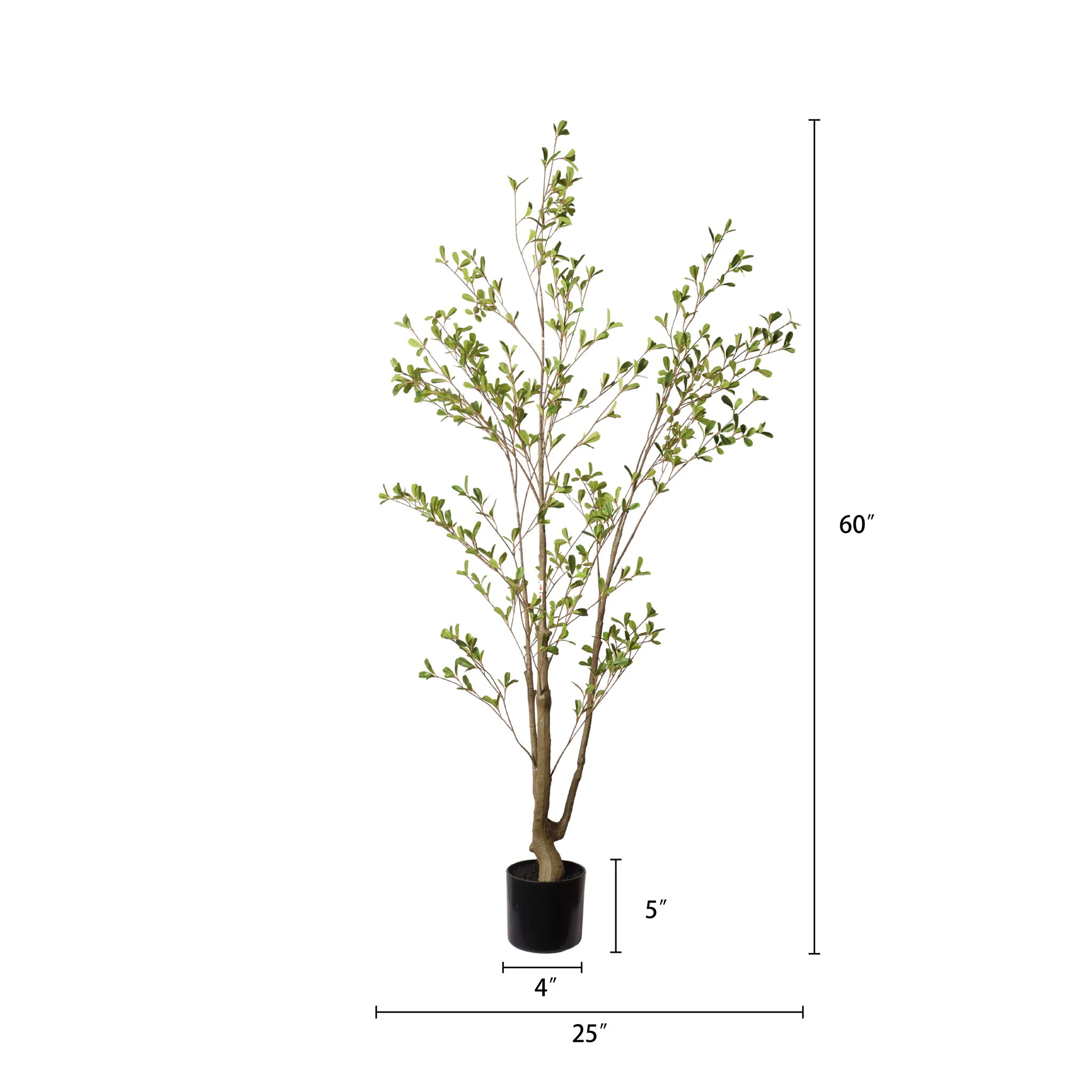 Lifelike Artificial Olive Tree With Plastic Pot For Home Living Room Decor - Green Leaves - Image 9