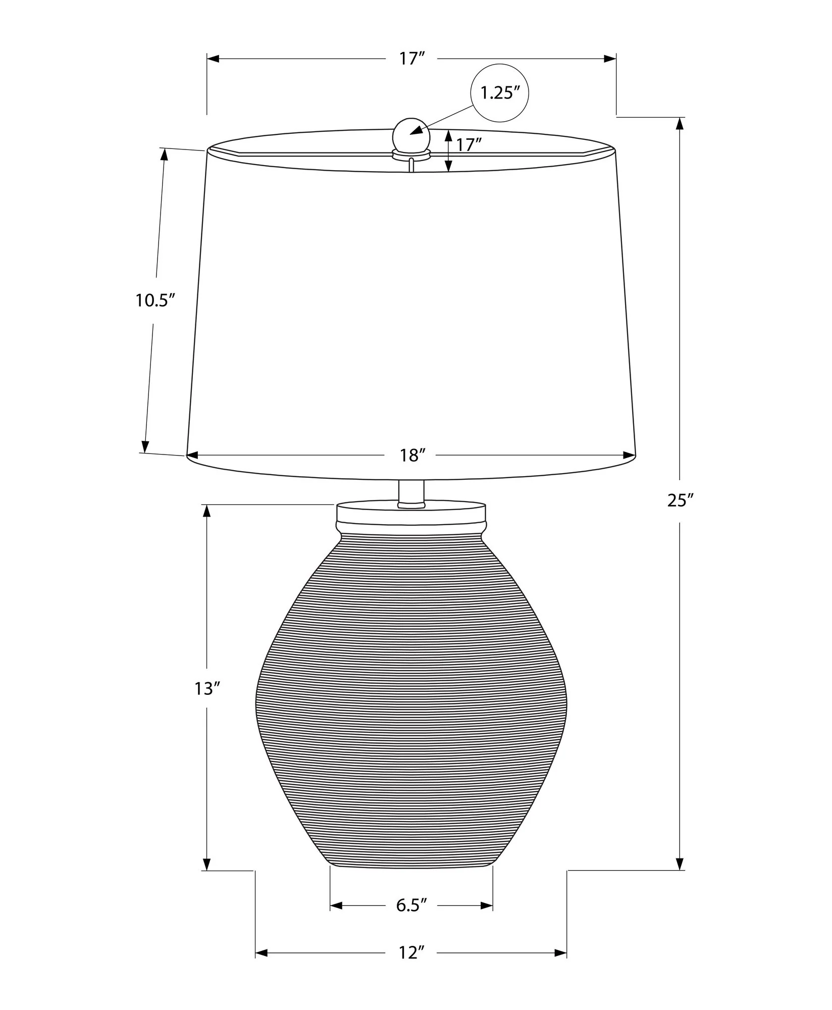Lighting, Table Lamp, Concrete, Contemporary - Black / Cream - Image 7