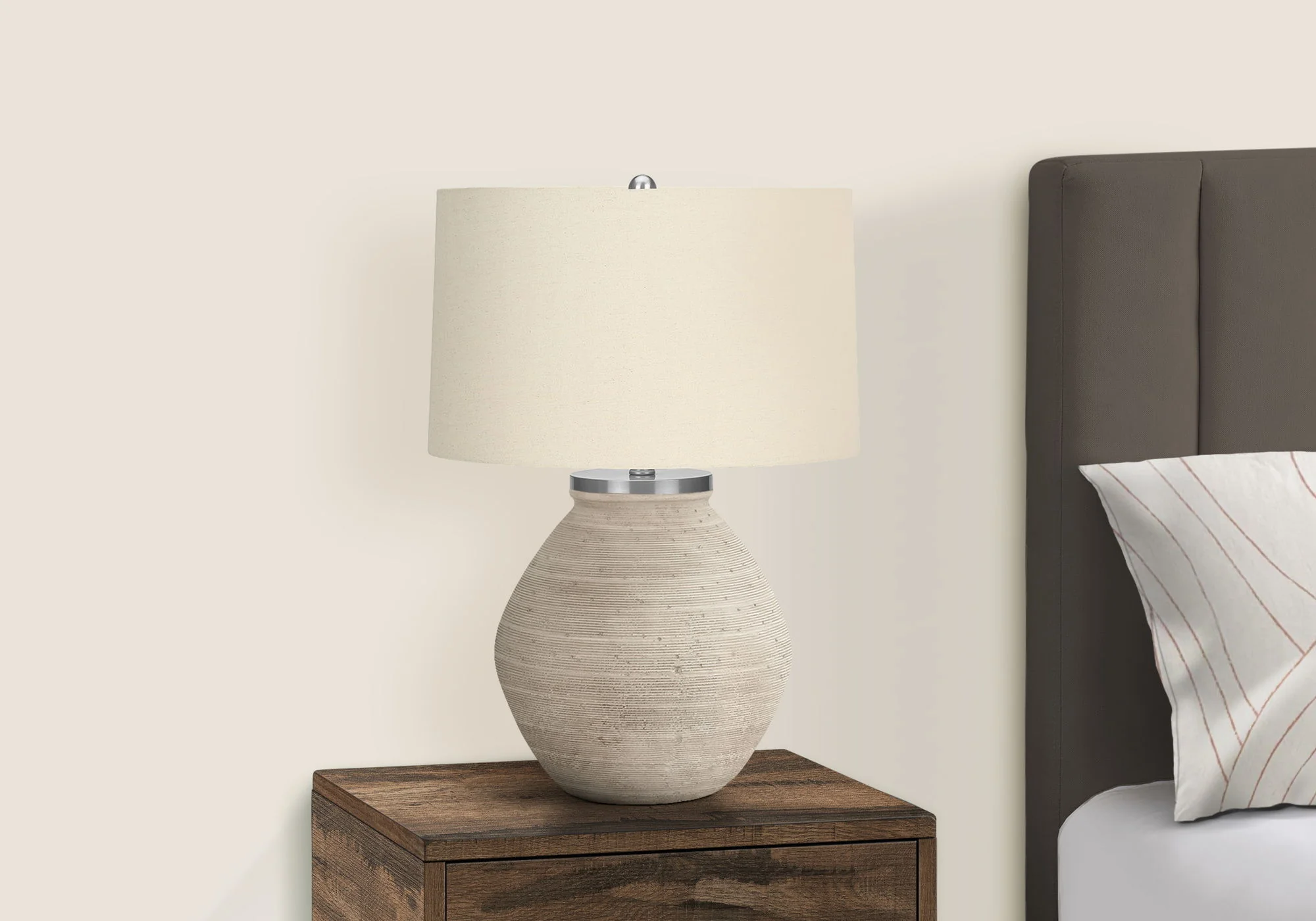 Lighting, Table Lamp, Concrete, Resin, Contemporary - Cream - Image 6