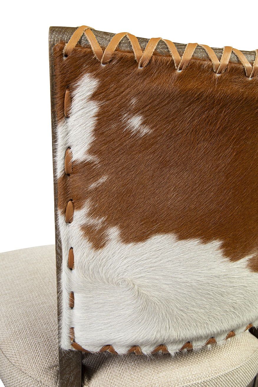 Lina - Chair - Leather And Linen (Set of 2) - Light Brown - Image 5