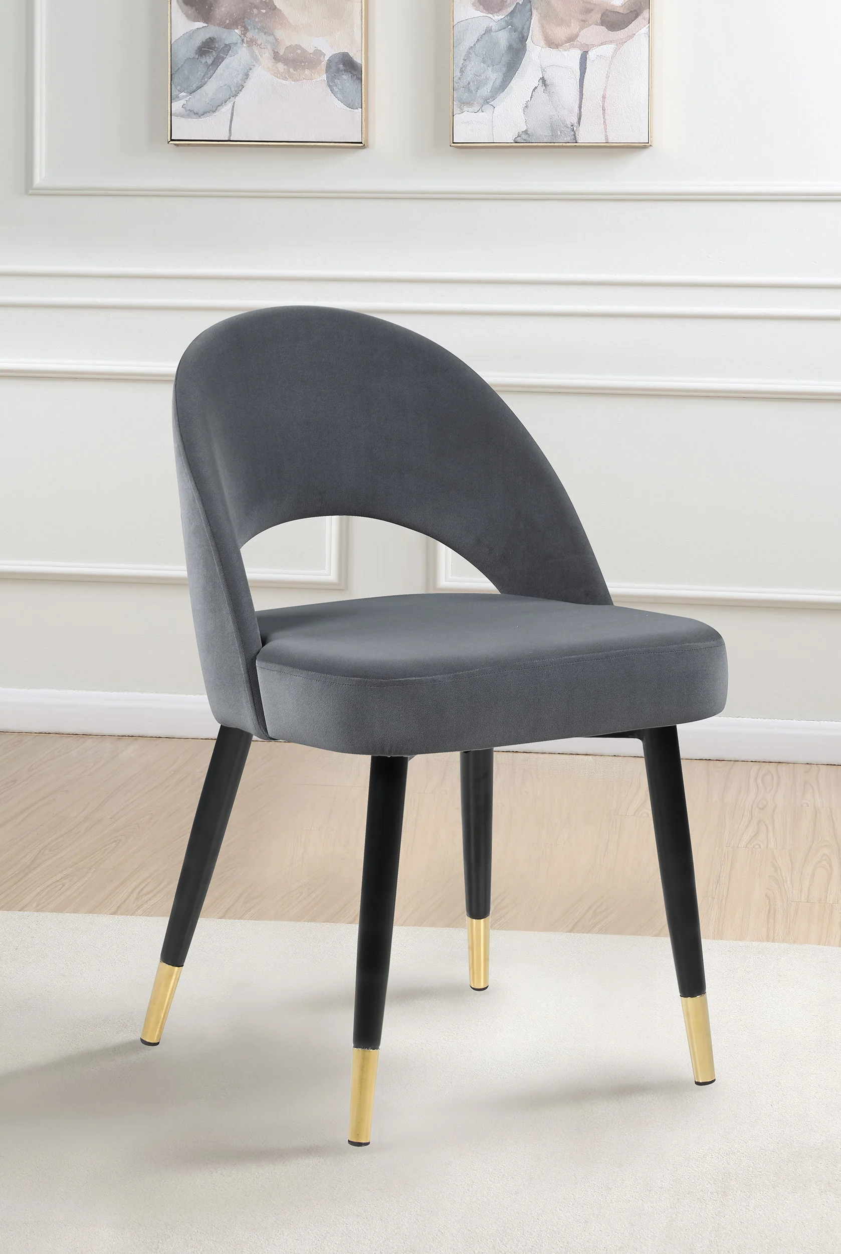 Lindsey Upholstered Dining Side Chair Grey (Set of 2) - Image 5