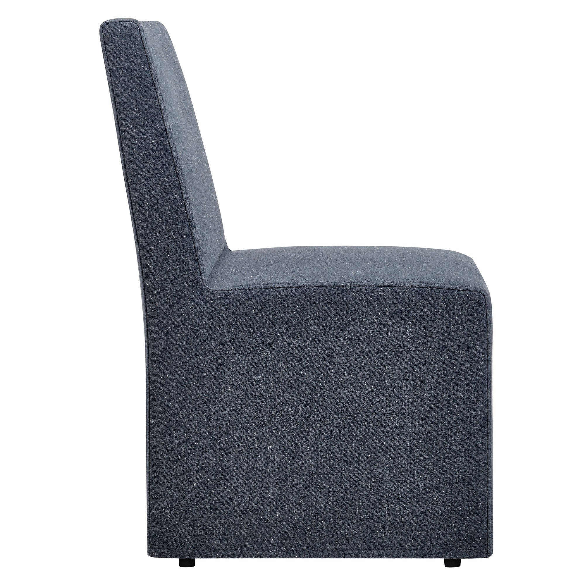 Linen-Blend Slipcovered Rolling Dining Side Chair - Image 24