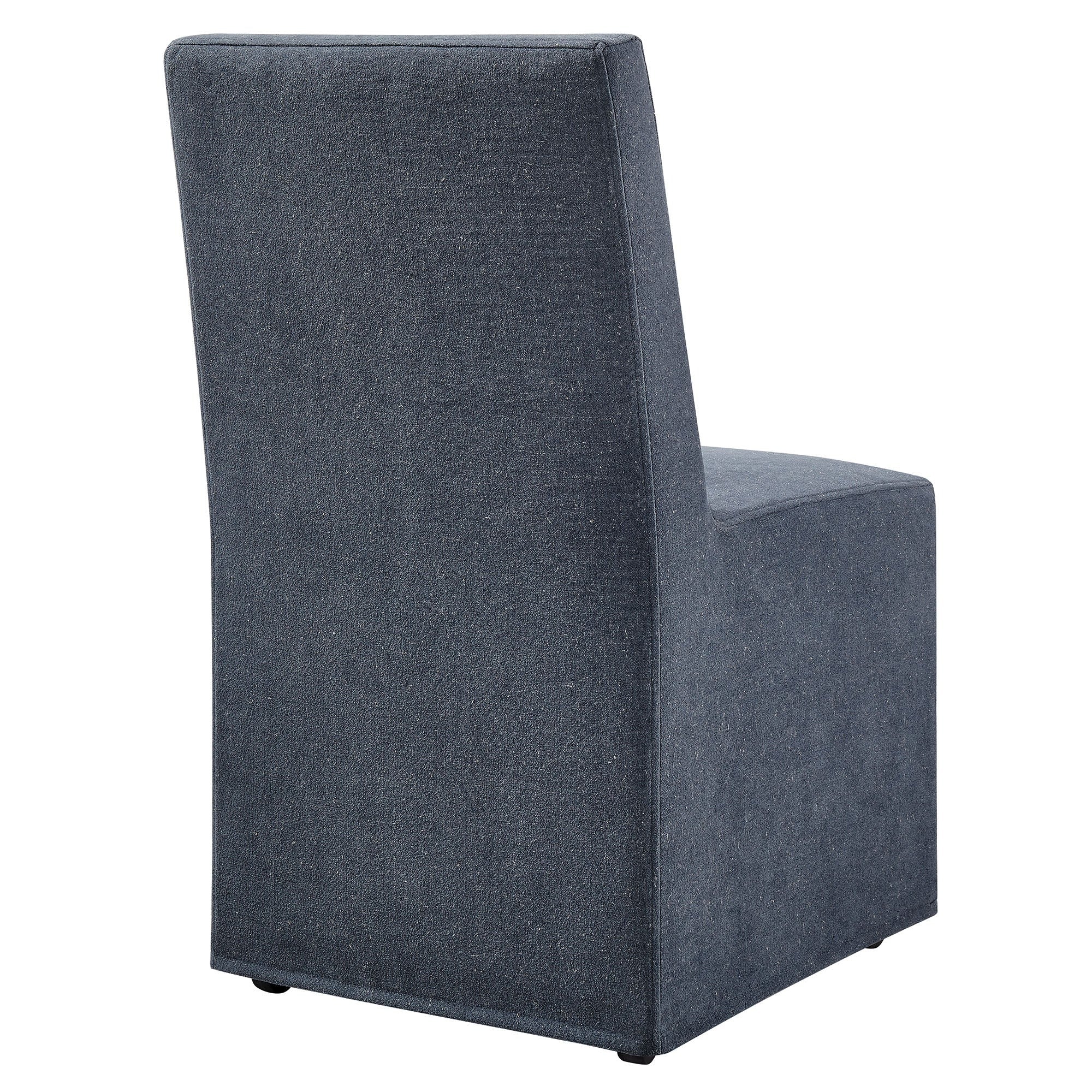 Linen-Blend Slipcovered Rolling Dining Side Chair - Image 25