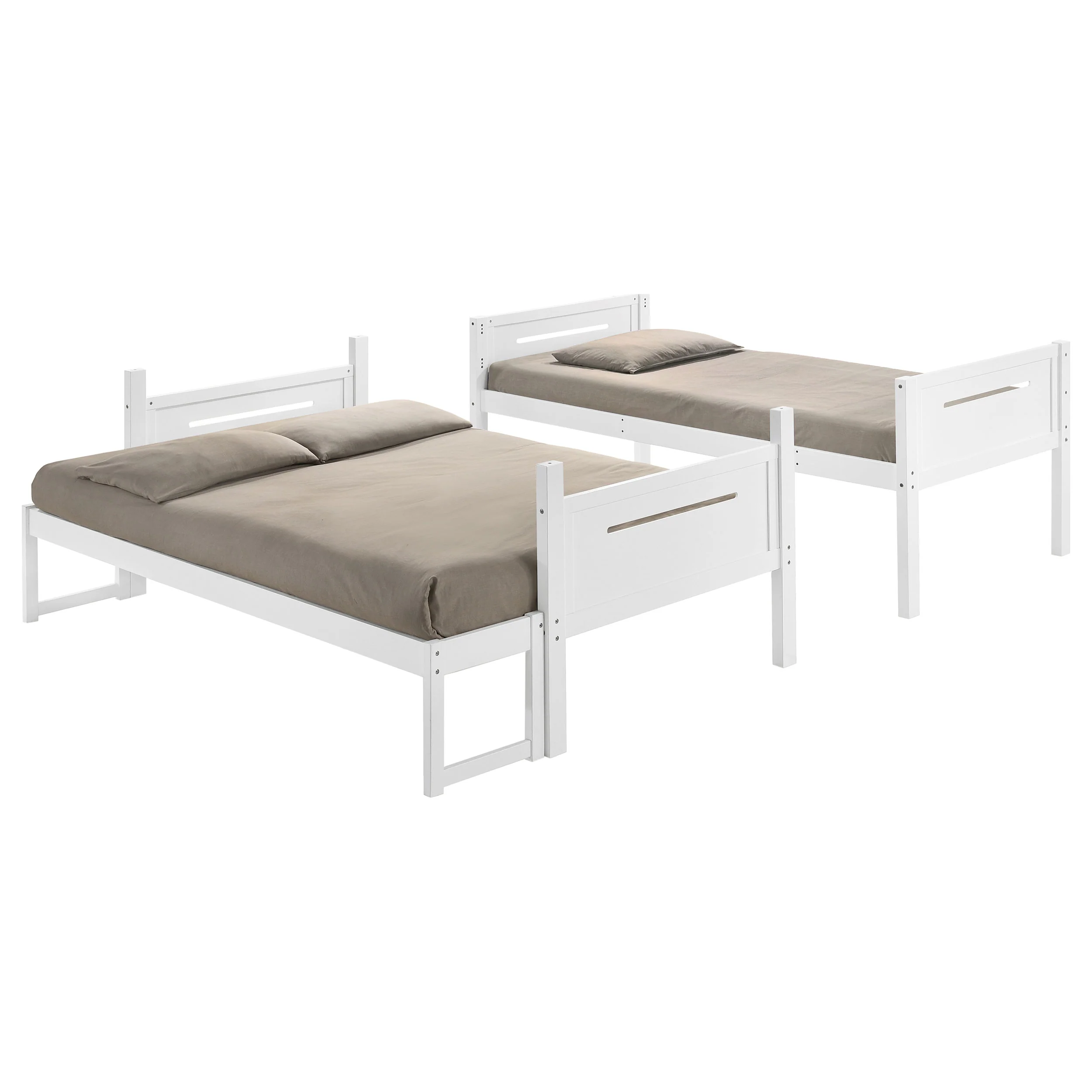 Littleton Wood Twin Over Full Bunk Bed White - Image 2