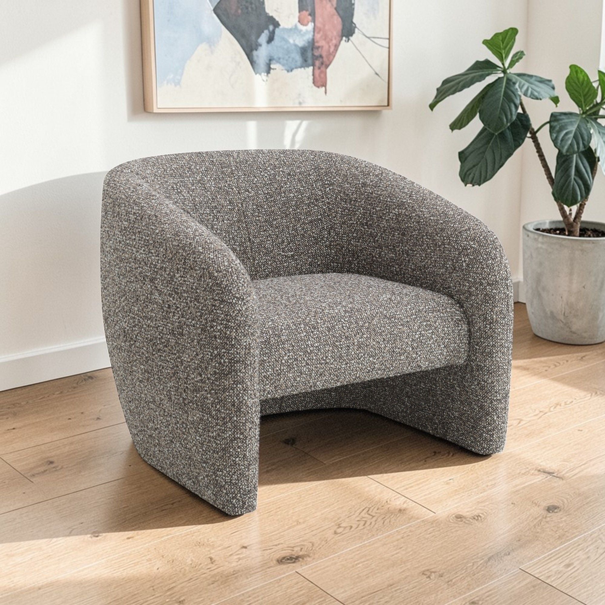 Livia - Accent Chair - Brown / Gray - Image 3