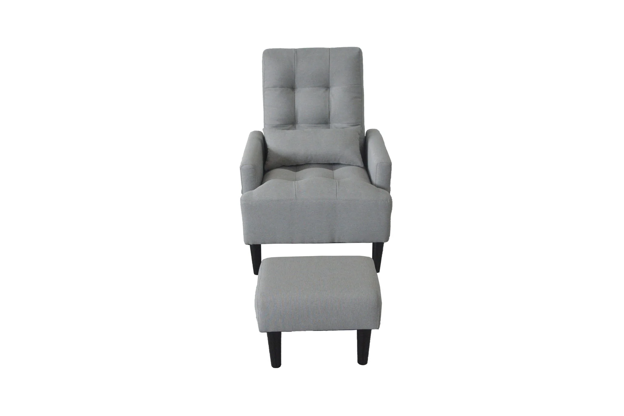 Living Room Sofa Single Chair And Ottoman, Modern Multi-Function Fabric Living Room Sofa Lounge Chair Bed And Stool. Soft Leisure Single Chair Adjustable Into 5 Angles With Sofa Bed - Image 11