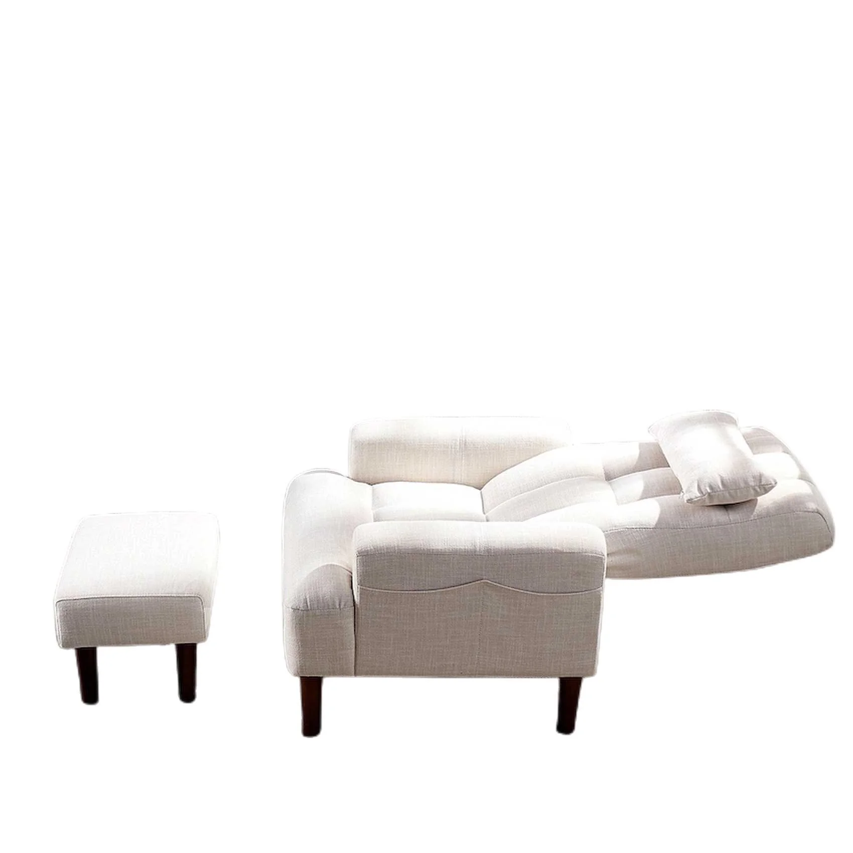 Living Room Sofa Single Chair And Ottoman, Modern Multi-Function Fabric Living Room Sofa Lounge Chair Bed And Stool. Soft Leisure Single Chair Adjustable Into 5 Angles With Sofa Bed - Image 15
