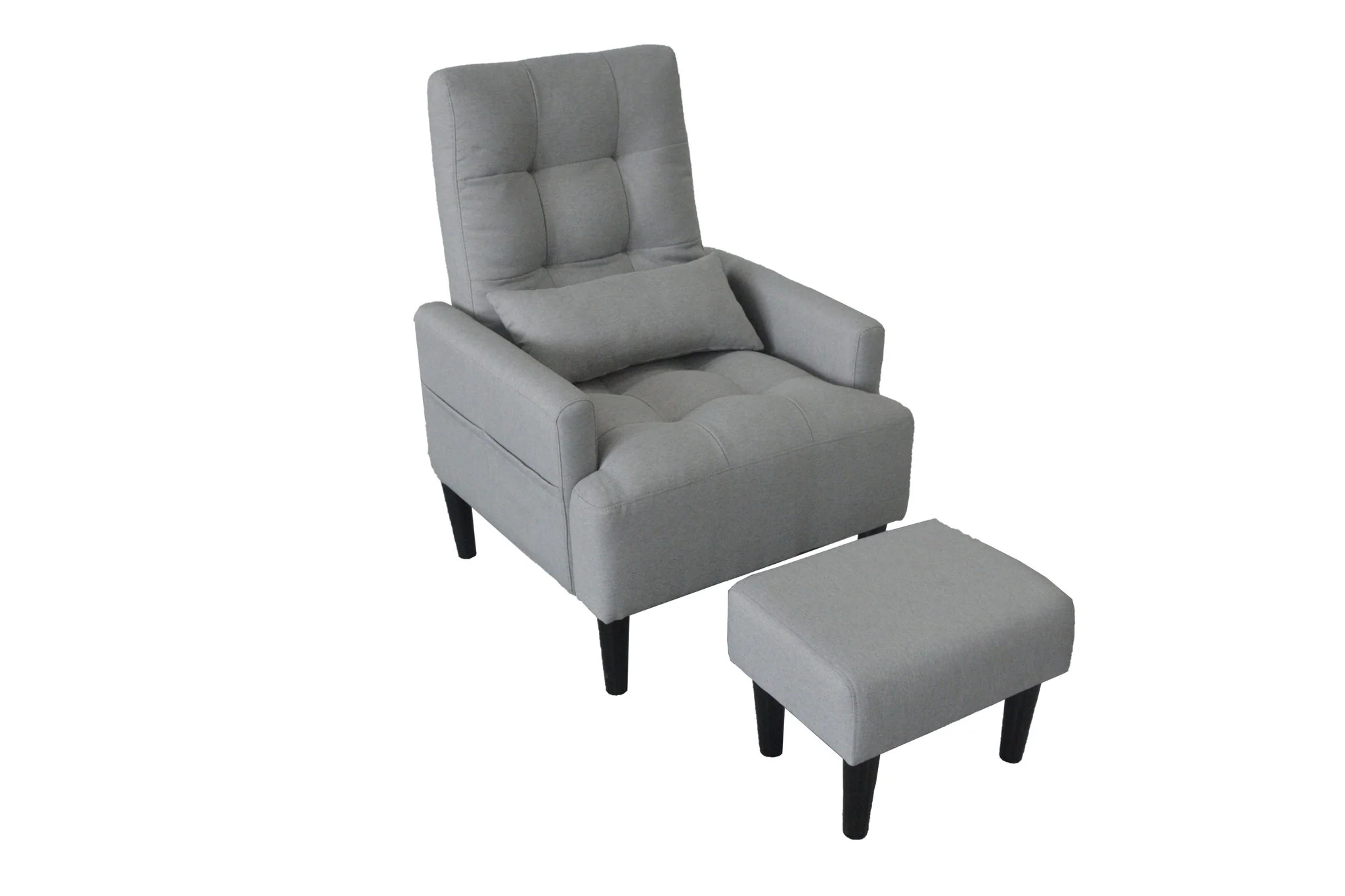 Living Room Sofa Single Chair And Ottoman, Modern Multi-Function Fabric Living Room Sofa Lounge Chair Bed And Stool. Soft Leisure Single Chair Adjustable Into 5 Angles With Sofa Bed - Image 20