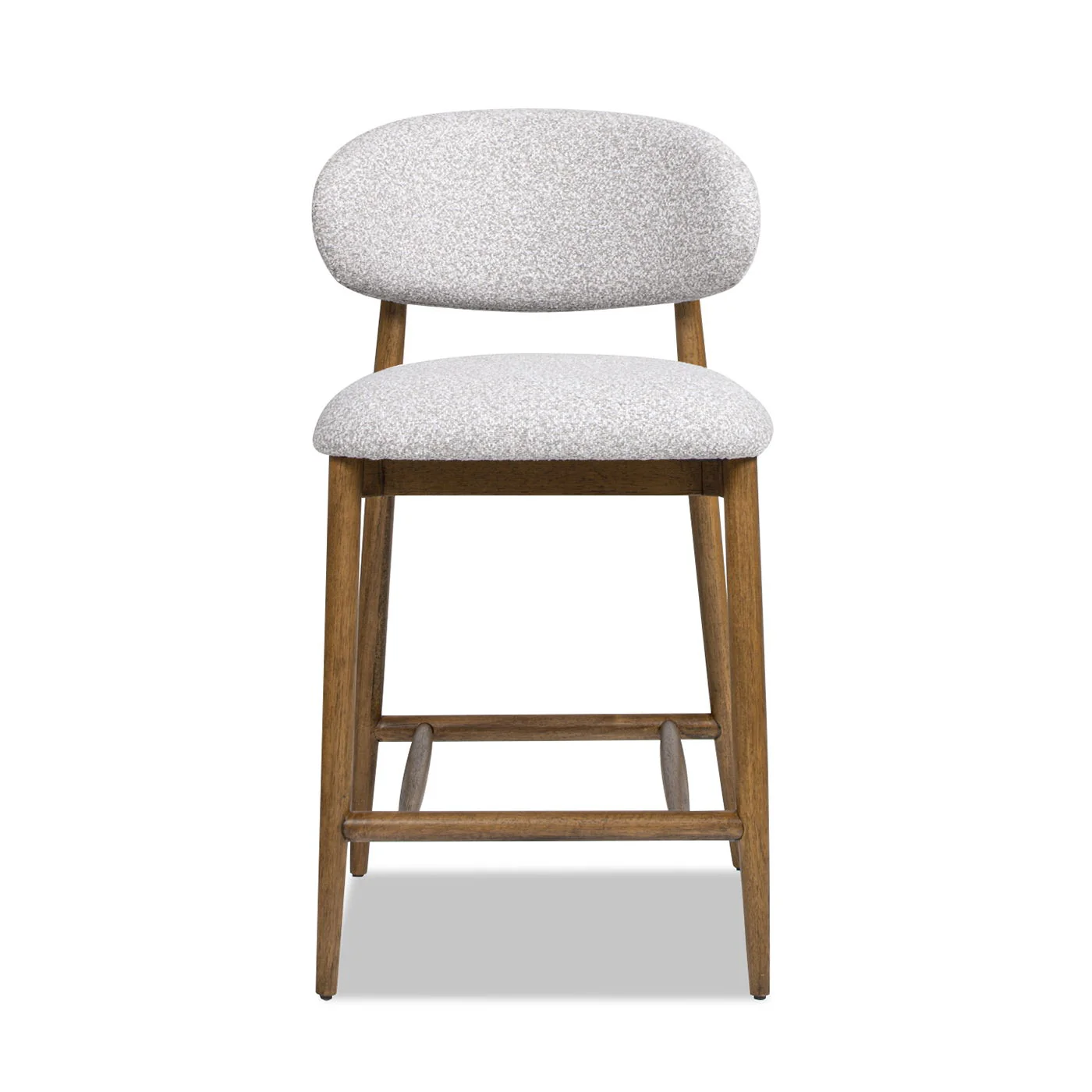 Locke - Modern Upholstered Counter Stool With Frame - Salt / Pepper - Image 7