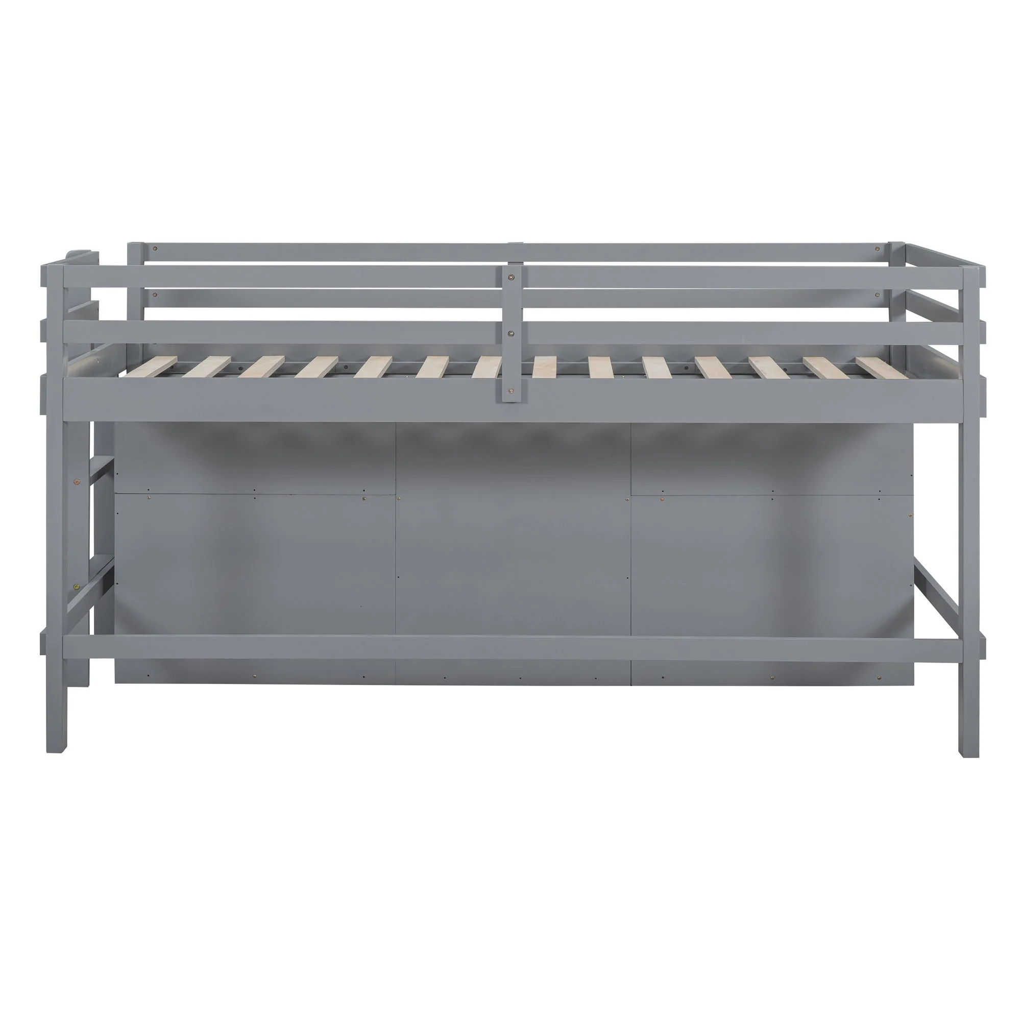 Loft Bed With 4 Drawers, Underneath Cabinet And Shelves - Image 7