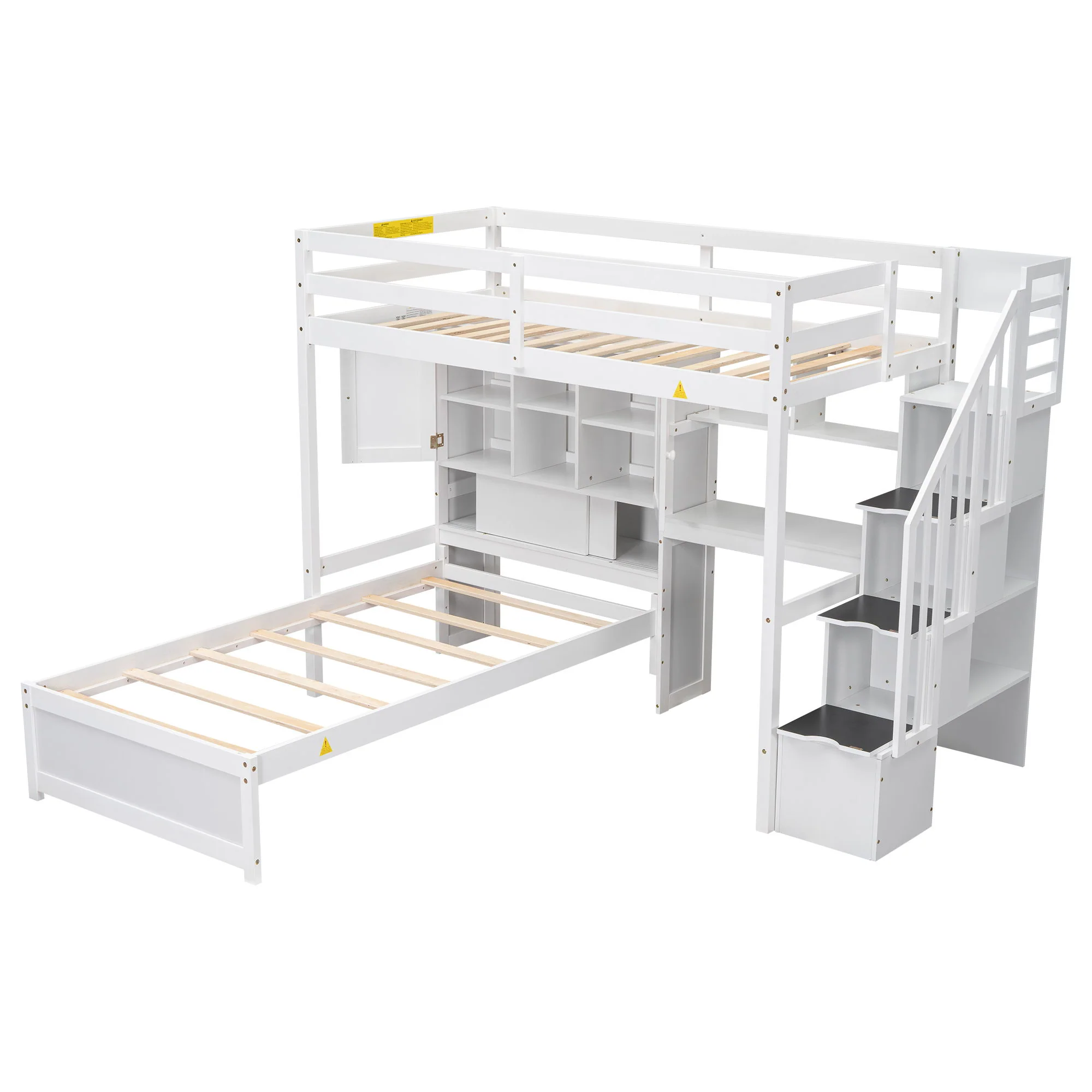 Loft Bed With Built In Desk And Staircase - Image 12