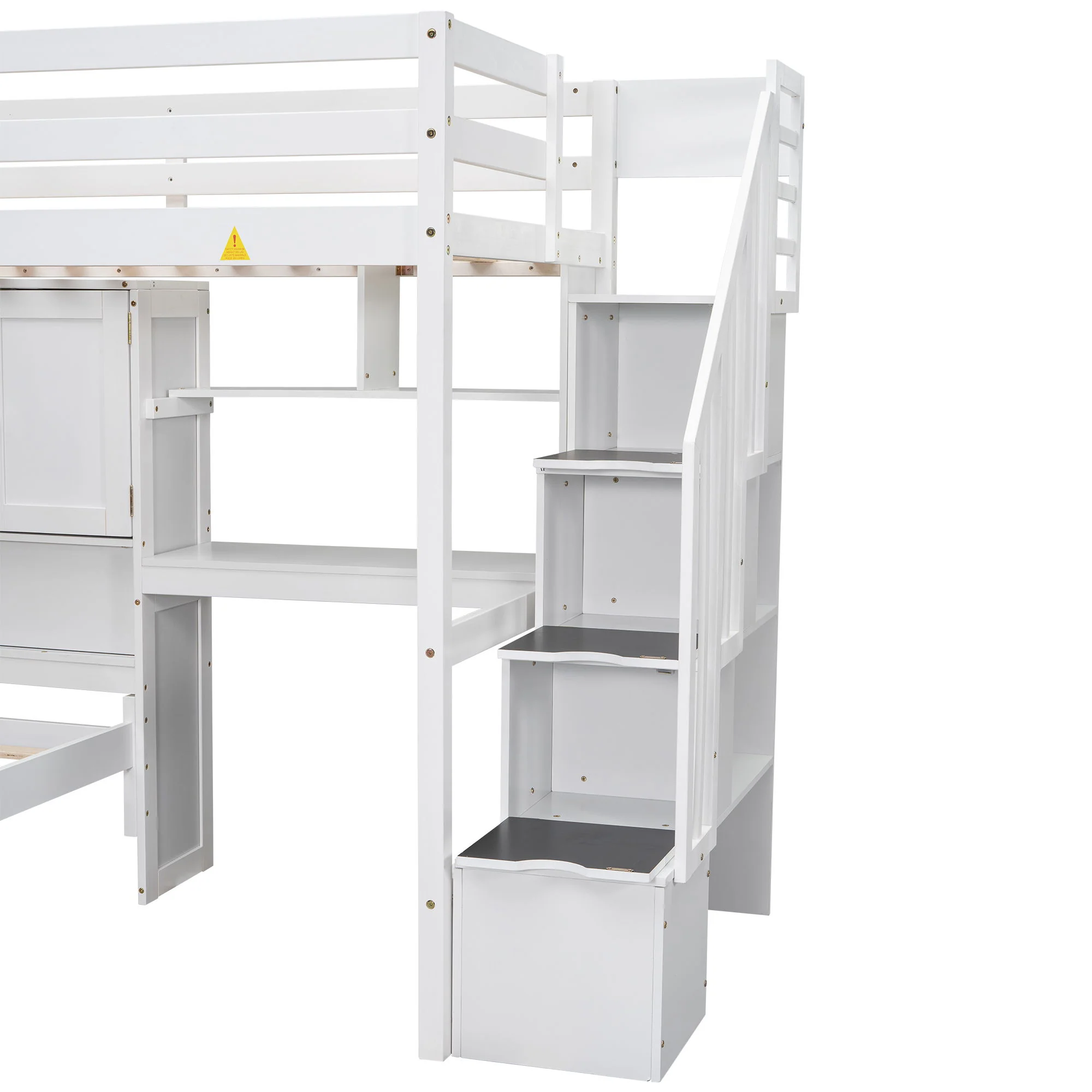 Loft Bed With Built In Desk And Staircase - Image 6