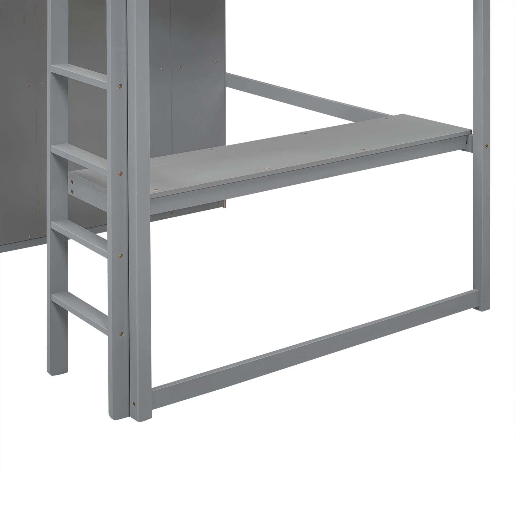 Loft Bed With Built In Wardrobe, Shelves And Drawers - Image 4