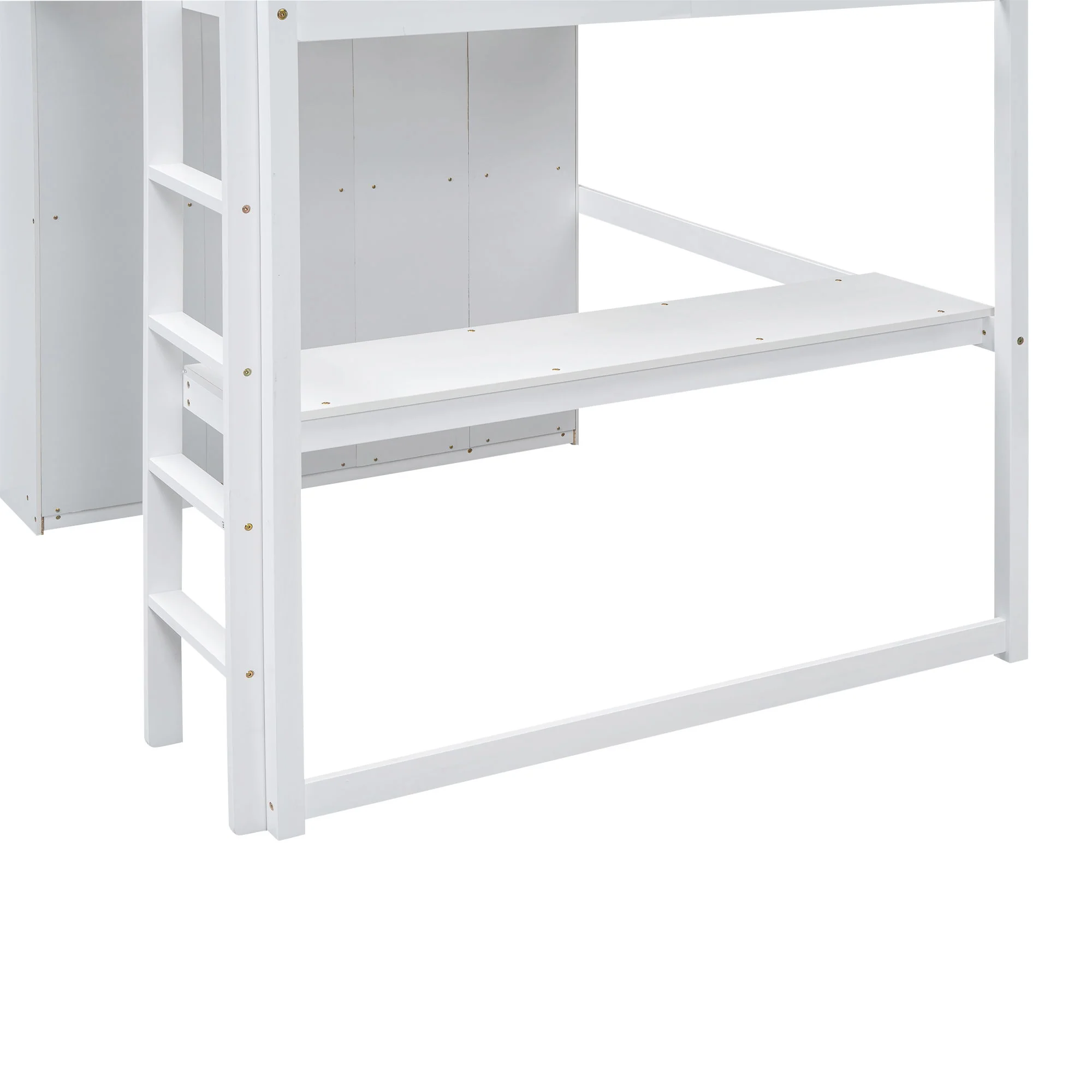 Loft Bed With Built In Wardrobe, Shelves And Drawers - Image 6
