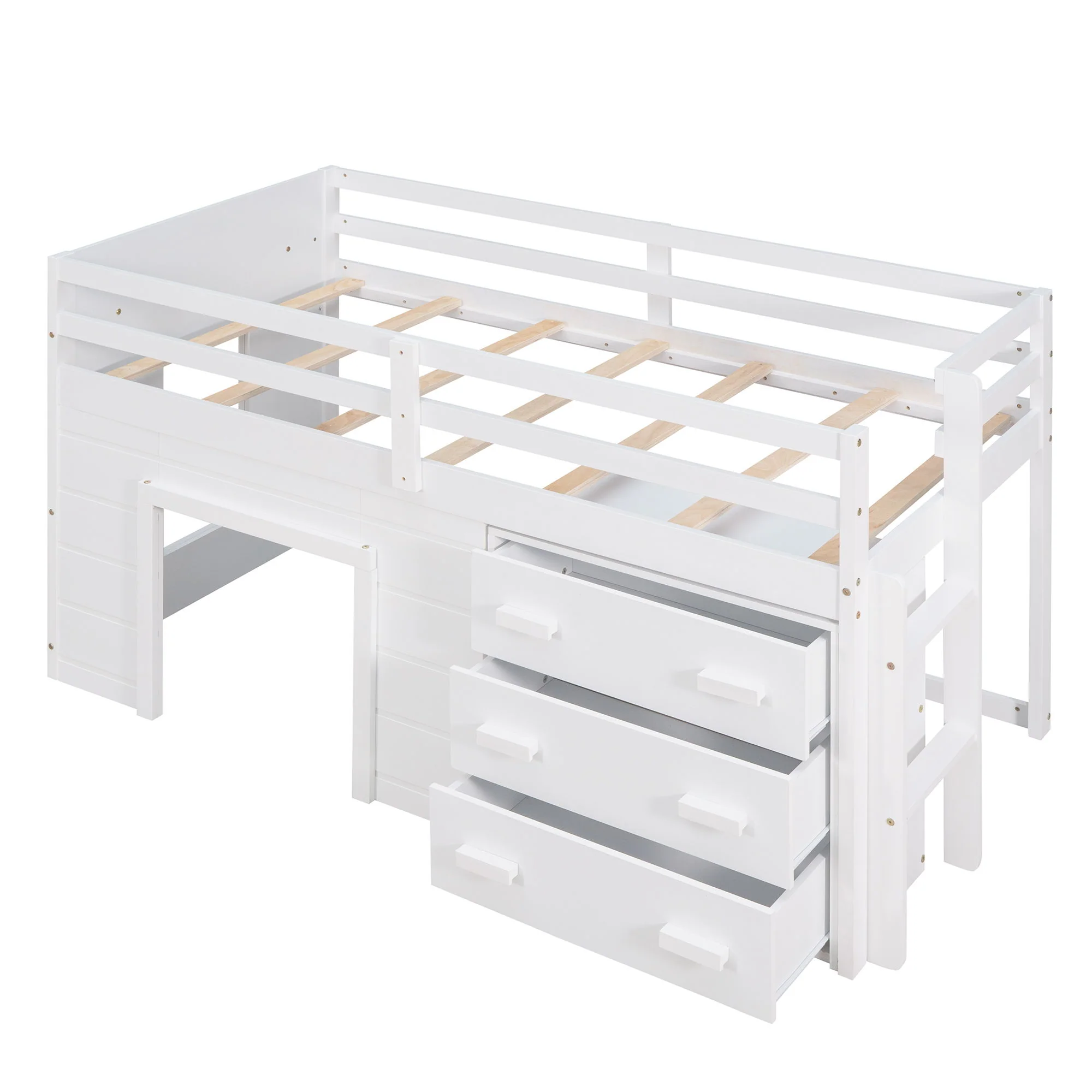 Loft Bed With Cabinet And Shelf - Image 6
