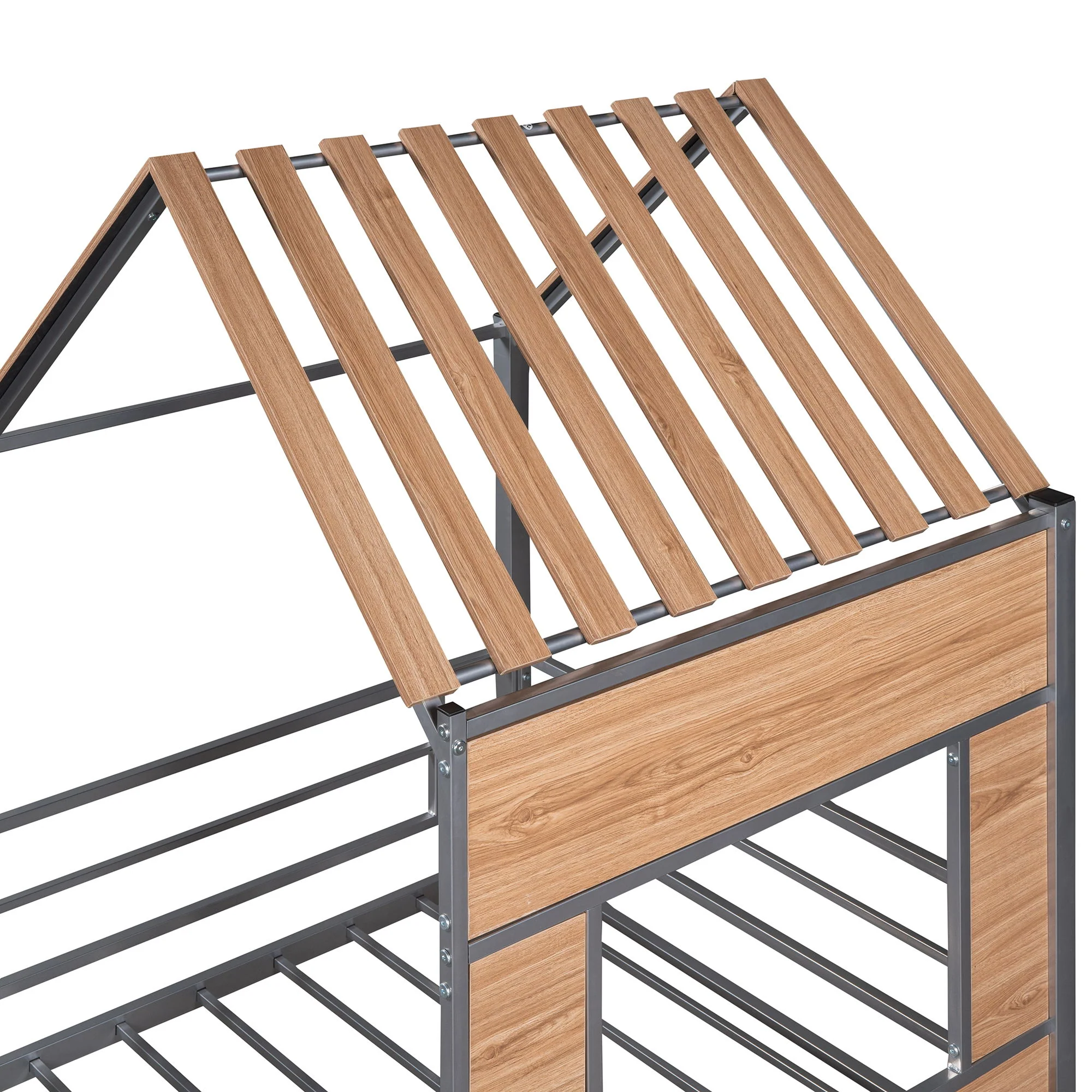 Loft Bed With Roof, Window, Guardrail, Ladder - Image 16