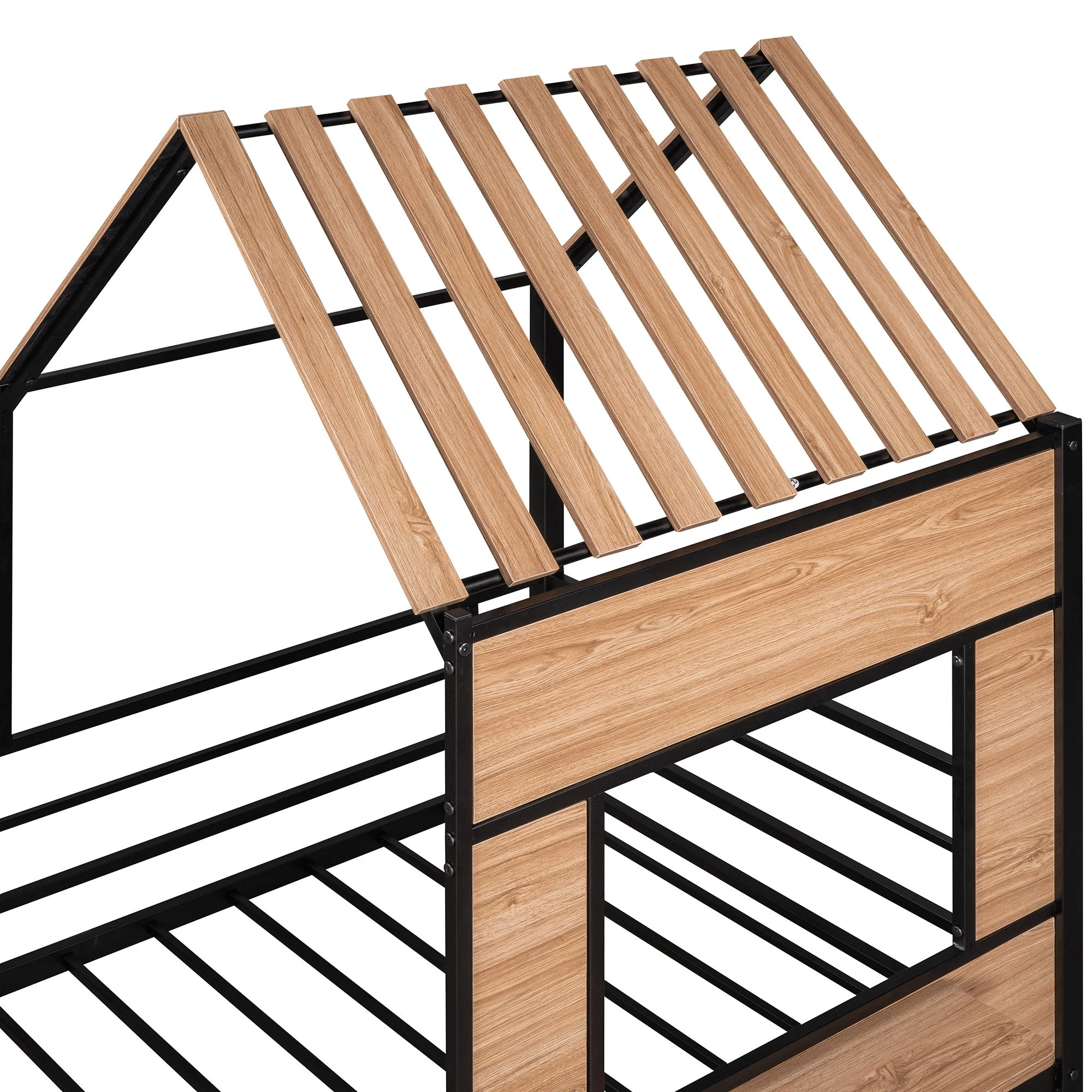Loft Bed With Roof, Window, Guardrail, Ladder - Image 7