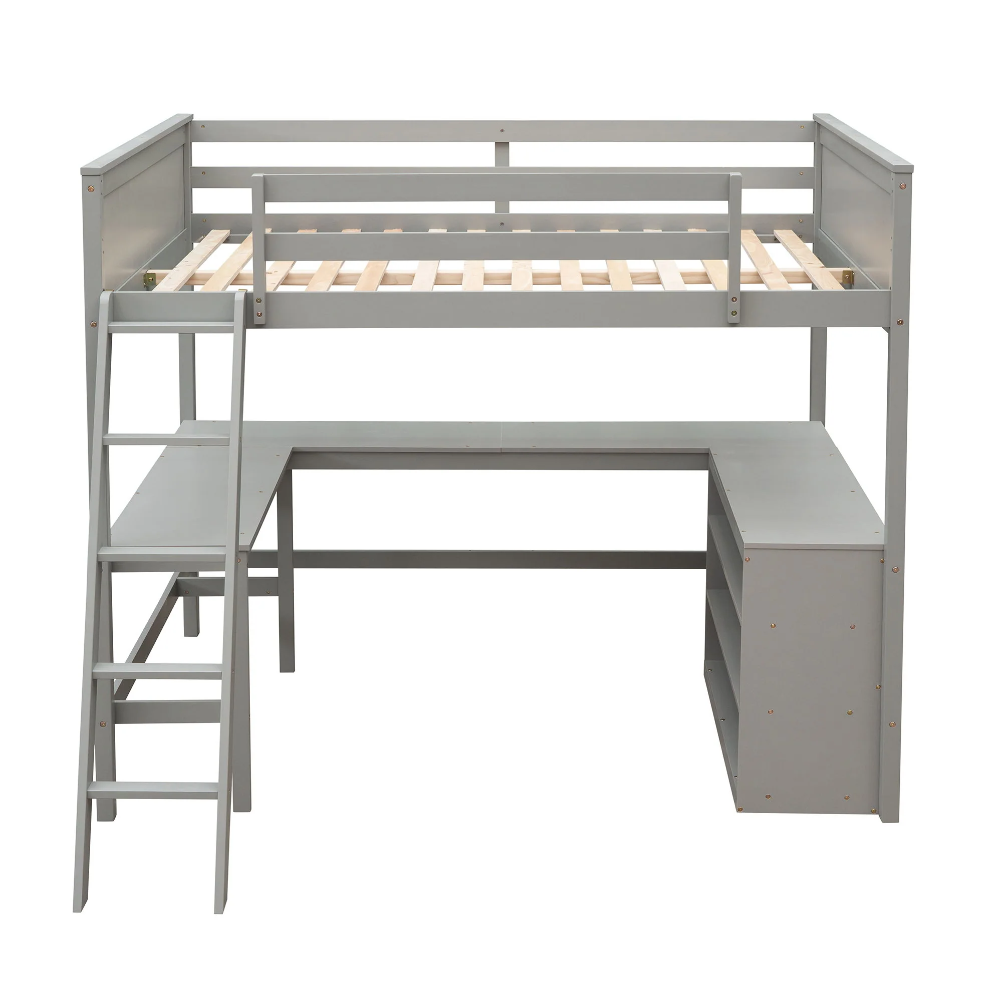 Loft Bed With Shelves With Desk - Image 20