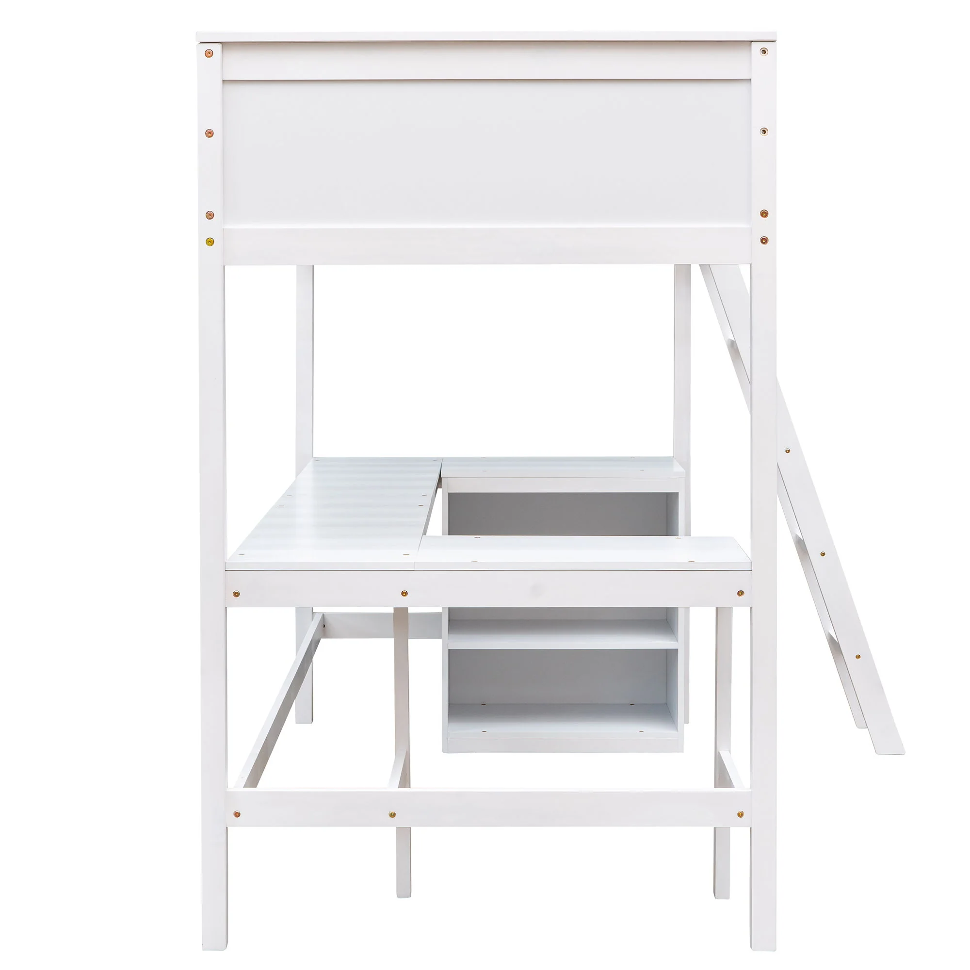 Loft Bed With Shelves With Desk - Image 29