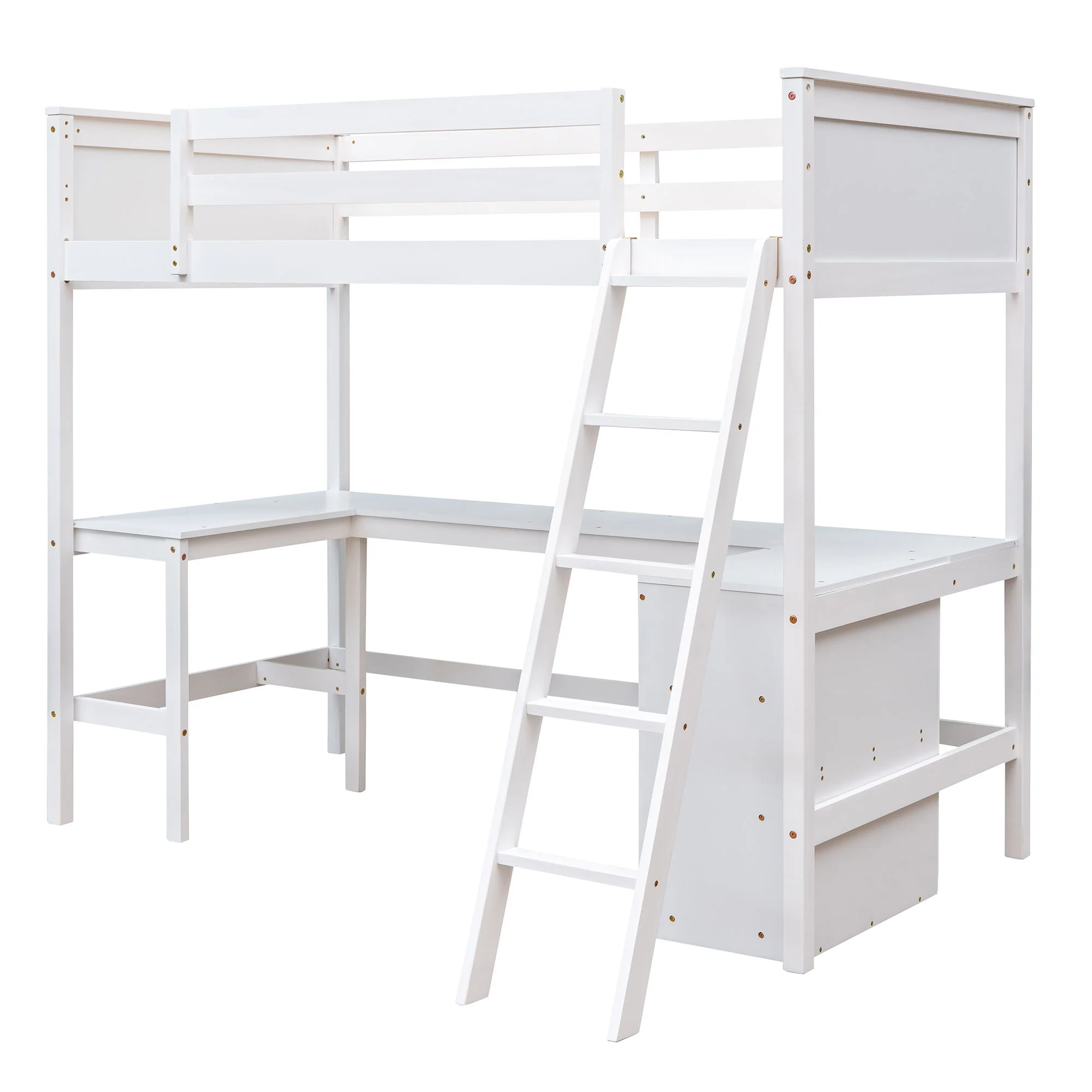 Loft Bed With Shelves With Desk - Image 7