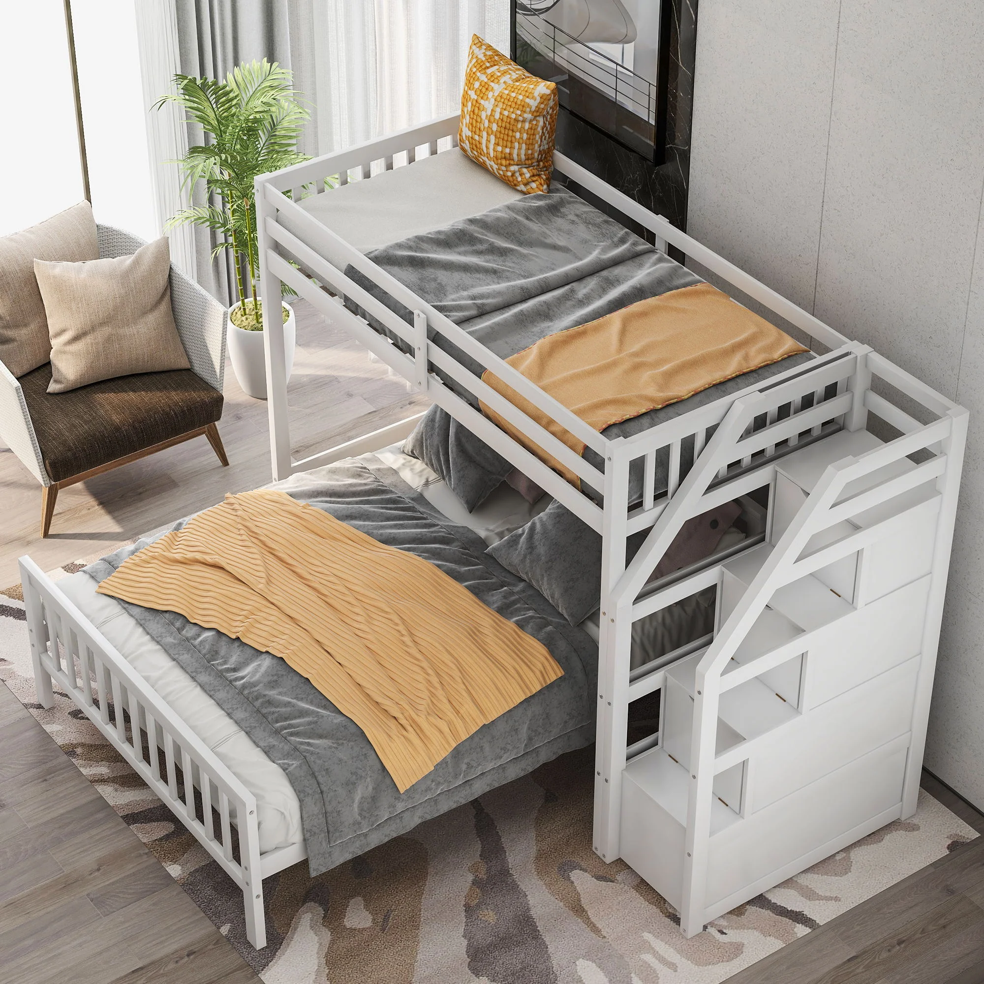 Loft Bed With Staircase And Storage - Image 9