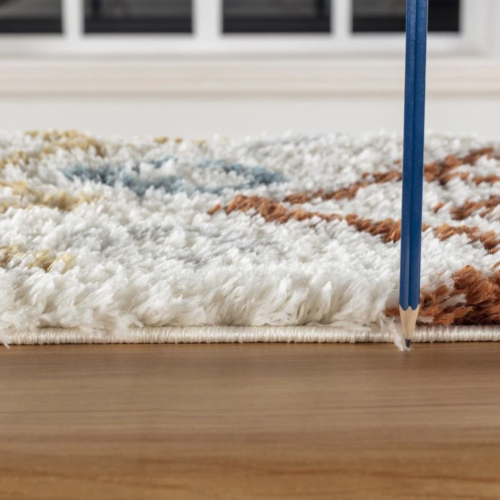 Loft Shag - 7'10" X 9'10" Shaggy Area Rug Polypropylene - Ivory - Image 2