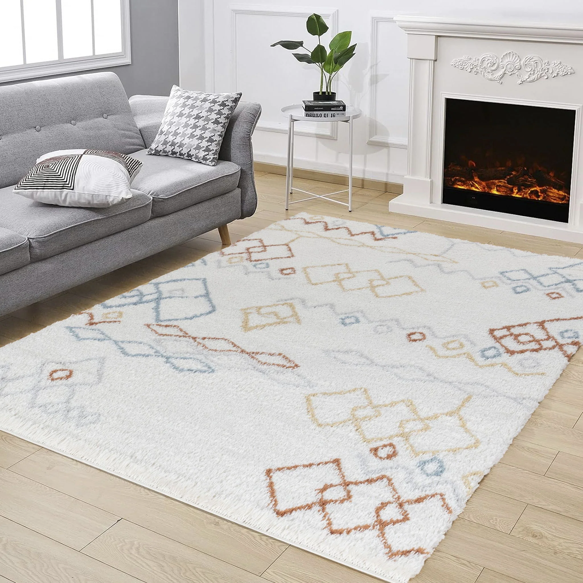 Loft Shag - 7'10" X 9'10" Shaggy Area Rug, Polypropylene - Ivory - Image 4