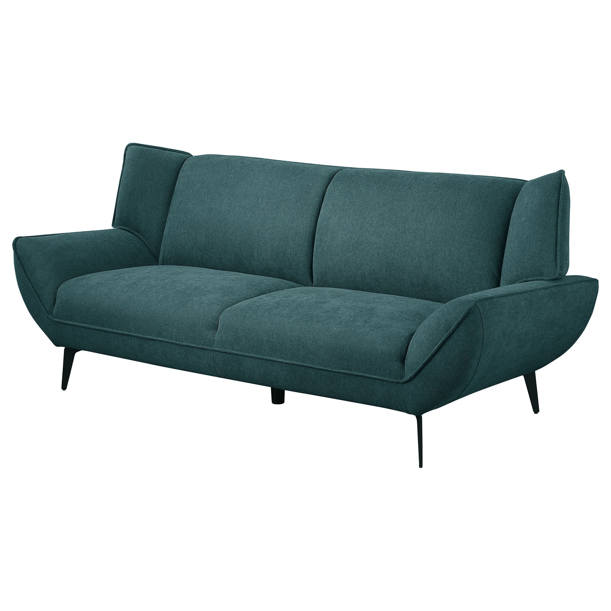 Logan - Flared Arm Sofa Sofa - Teal Blue - Image 6