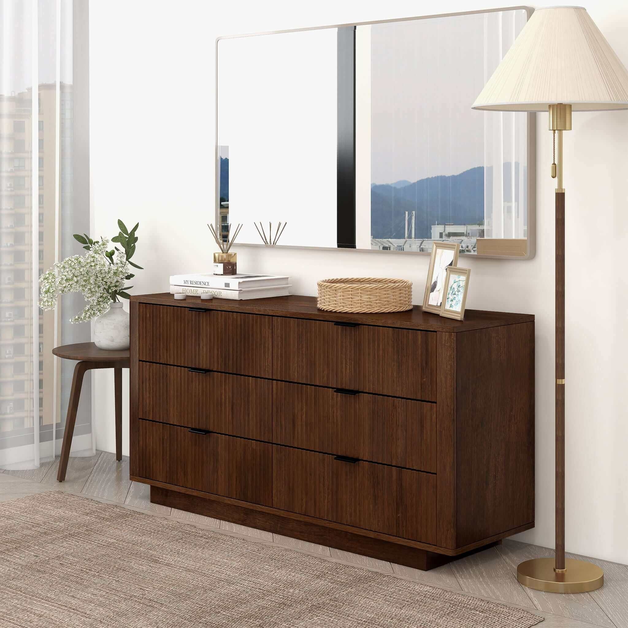 Lola - Dresser With 6 Drawers - Dark Brown - Image 2