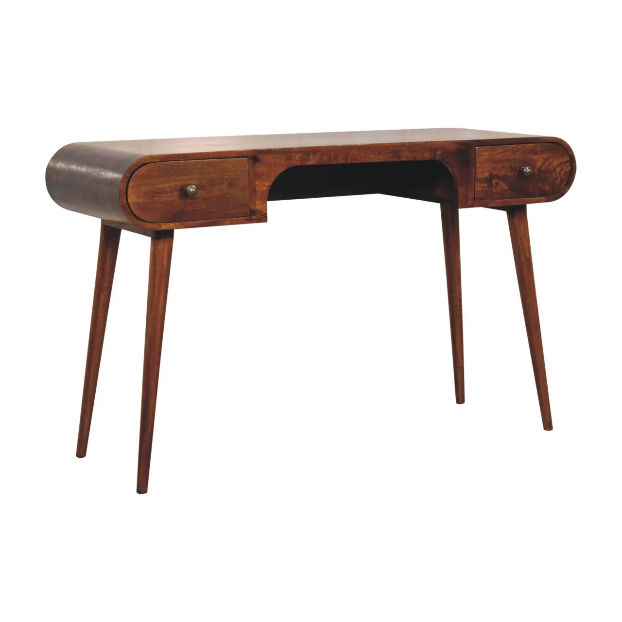 London - Arch Writing Desk - Dark Brown - Image 3