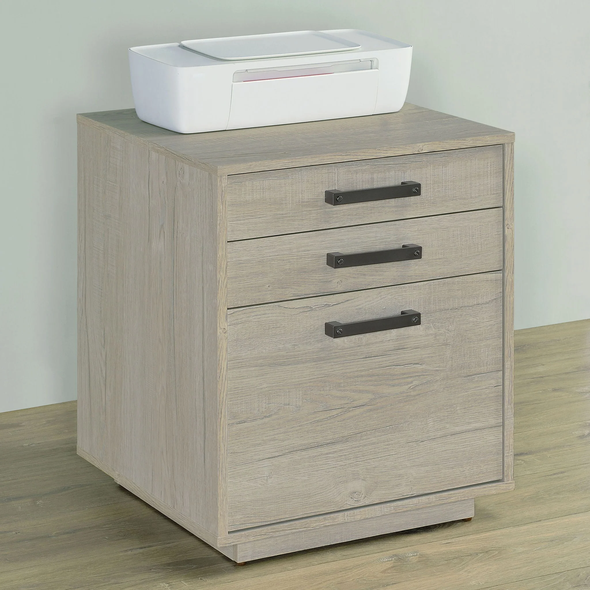 Loomis - 3 Drawer Home Office File Cabinet - White / Gray - Image 8