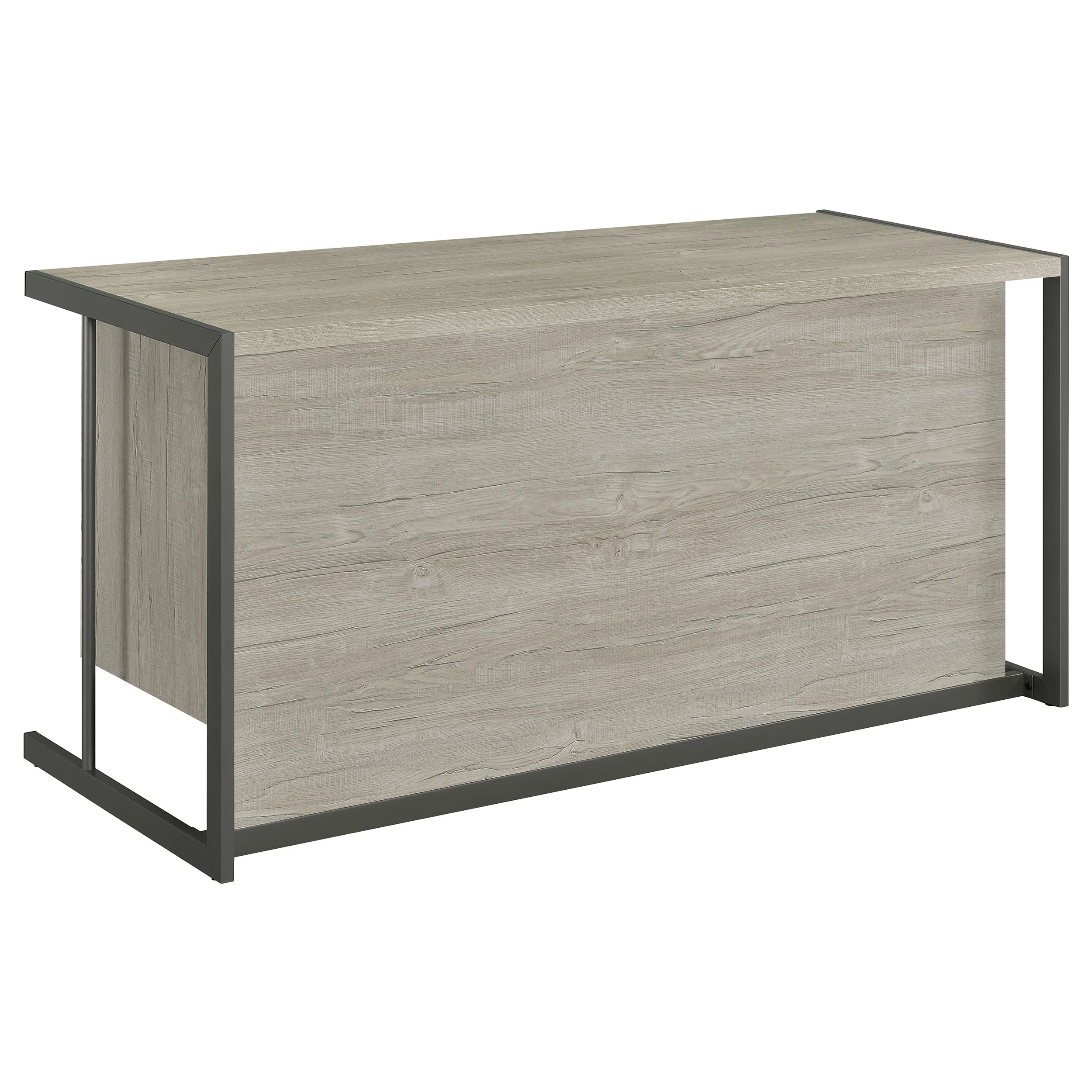 Loomis 60-Inch 4-Drawer Computer Desk in Whitewashed Grey - Image 10