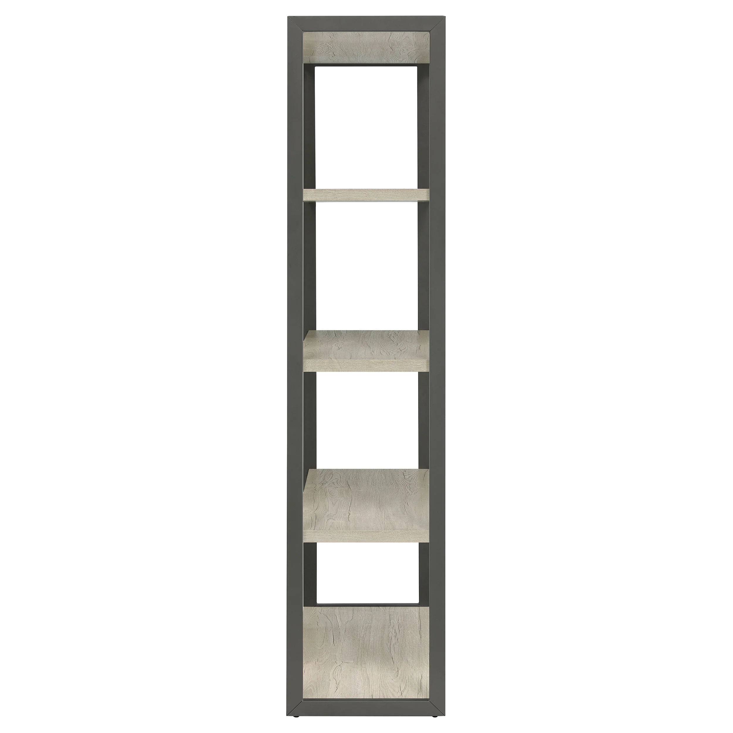 Loomis 72-Inch 4-Shelf Bookshelf, Whitewashed Grey - Image 2