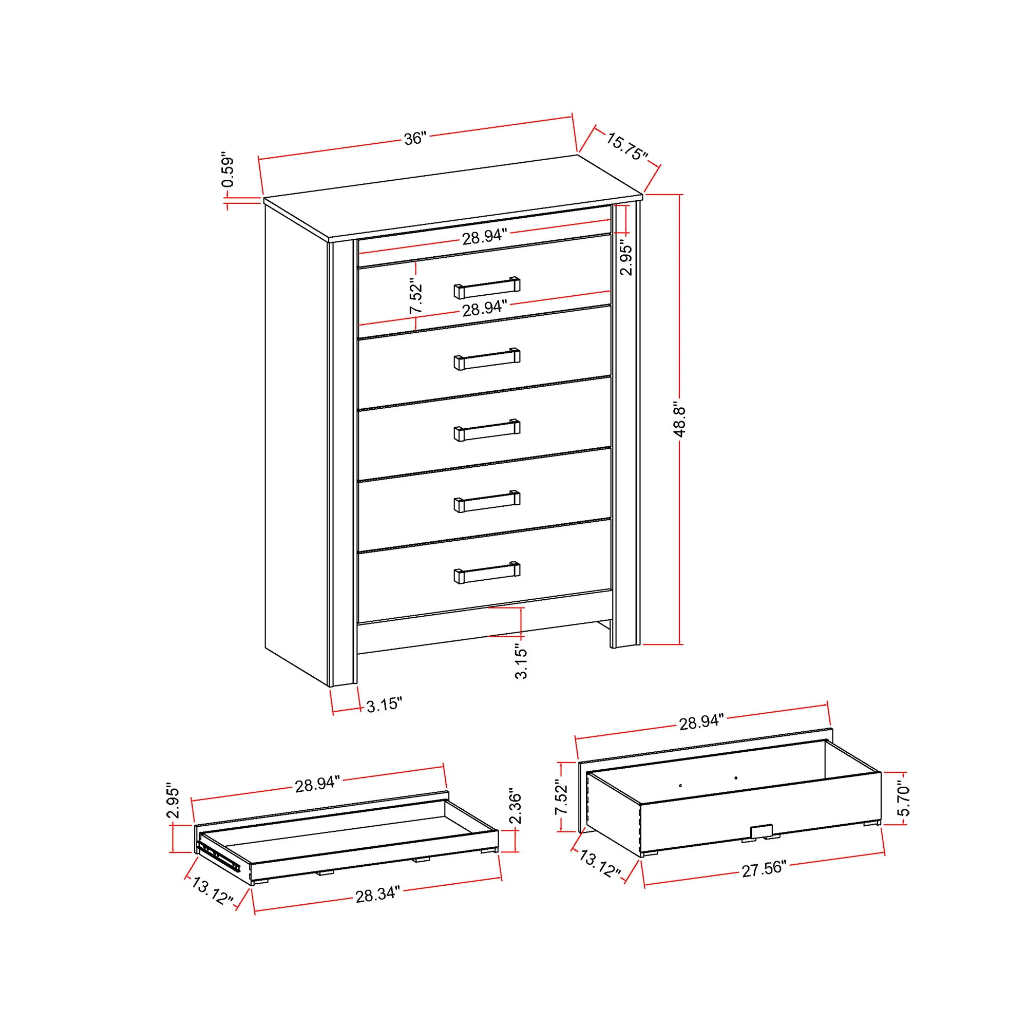 Lorenzo - Chest With Hidden Jewelry Compartment And Bar Handle - Silver - Image 3