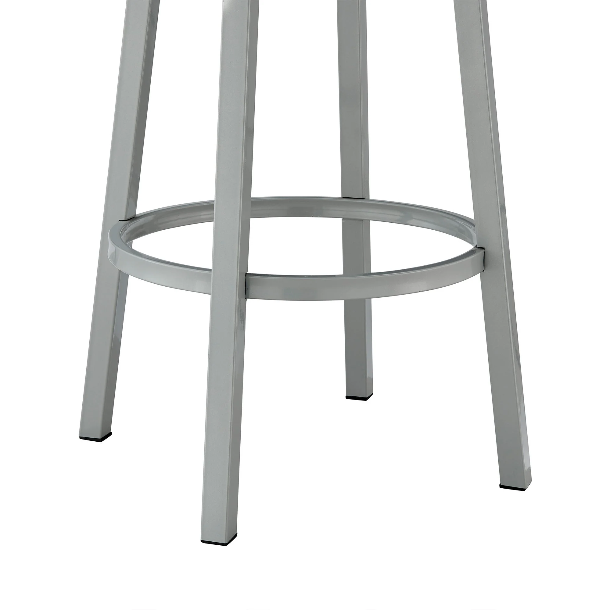 Lorin - 30" Bar Height Swivel Bar Stool - Silver / White - Image 2