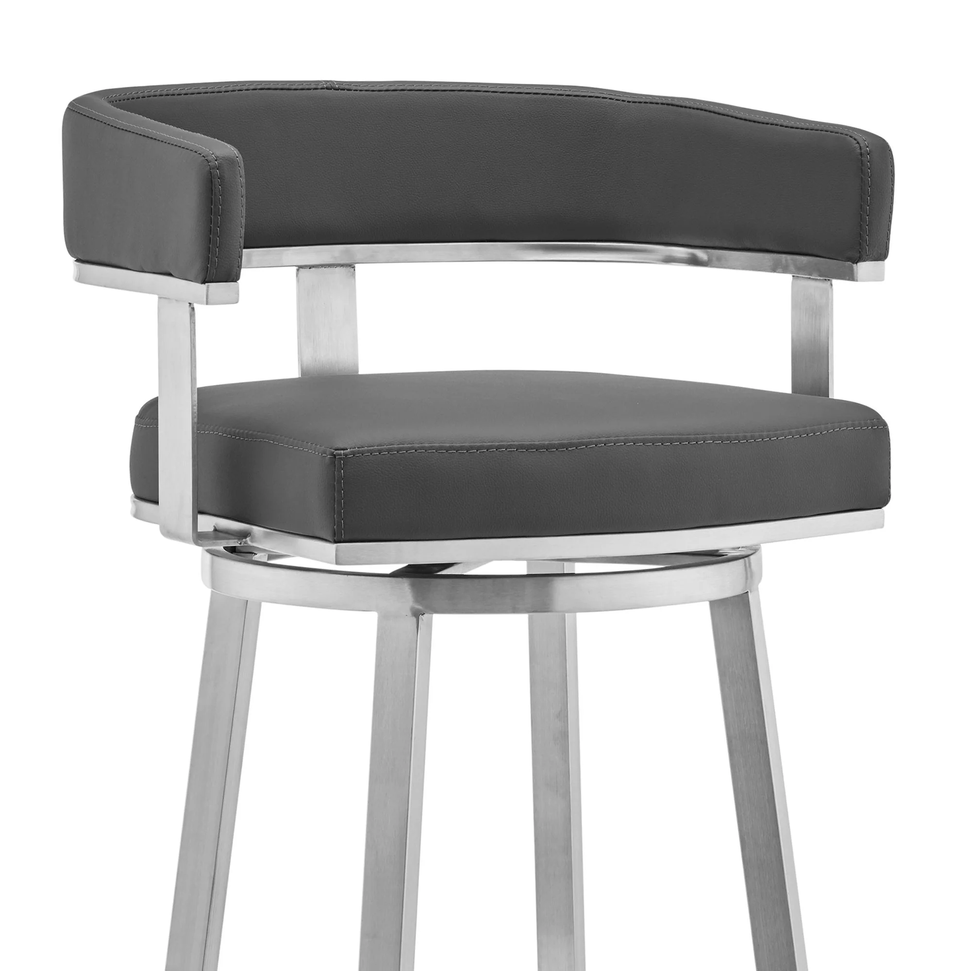 Lorin - Stainless Steel Swivel Bar Stool - Image 11