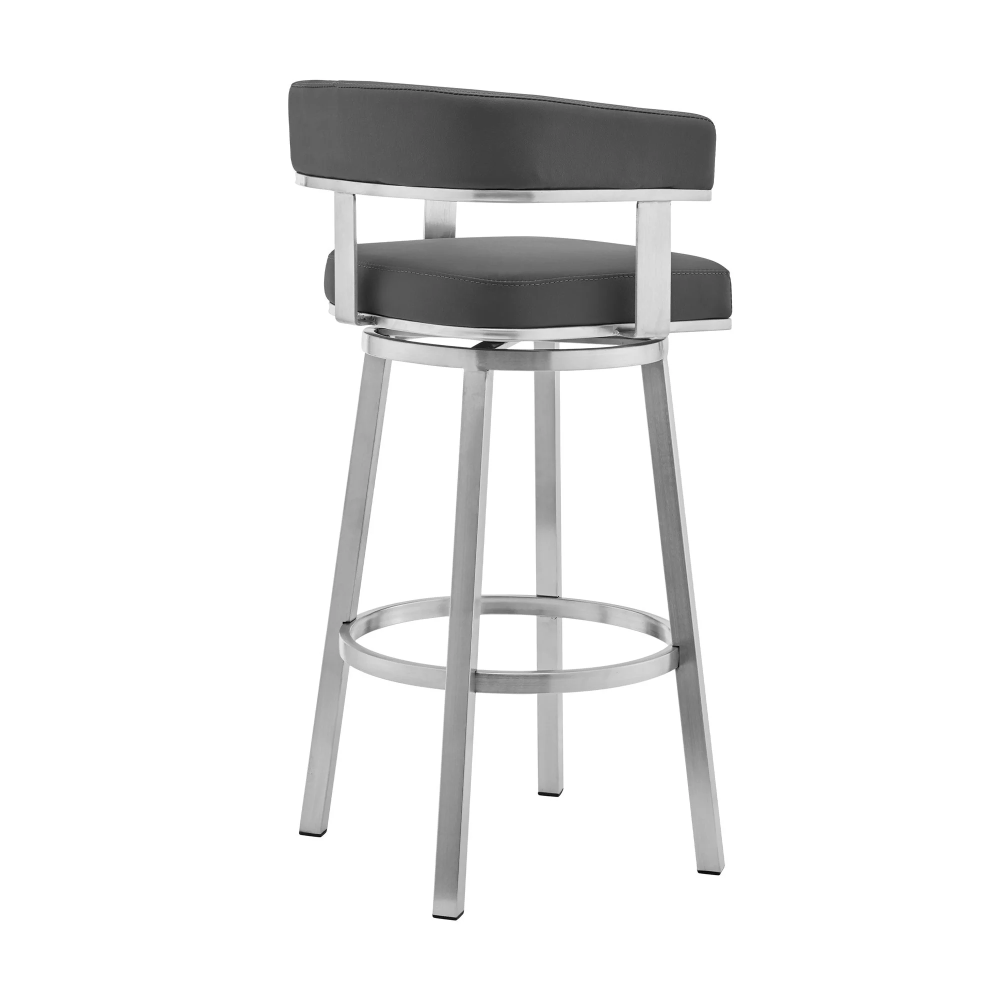 Lorin - Stainless Steel Swivel Bar Stool - Image 12